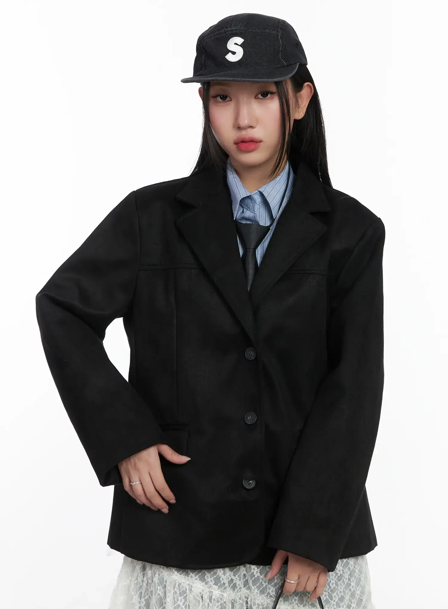 Oversized Suede Blazer CD529
