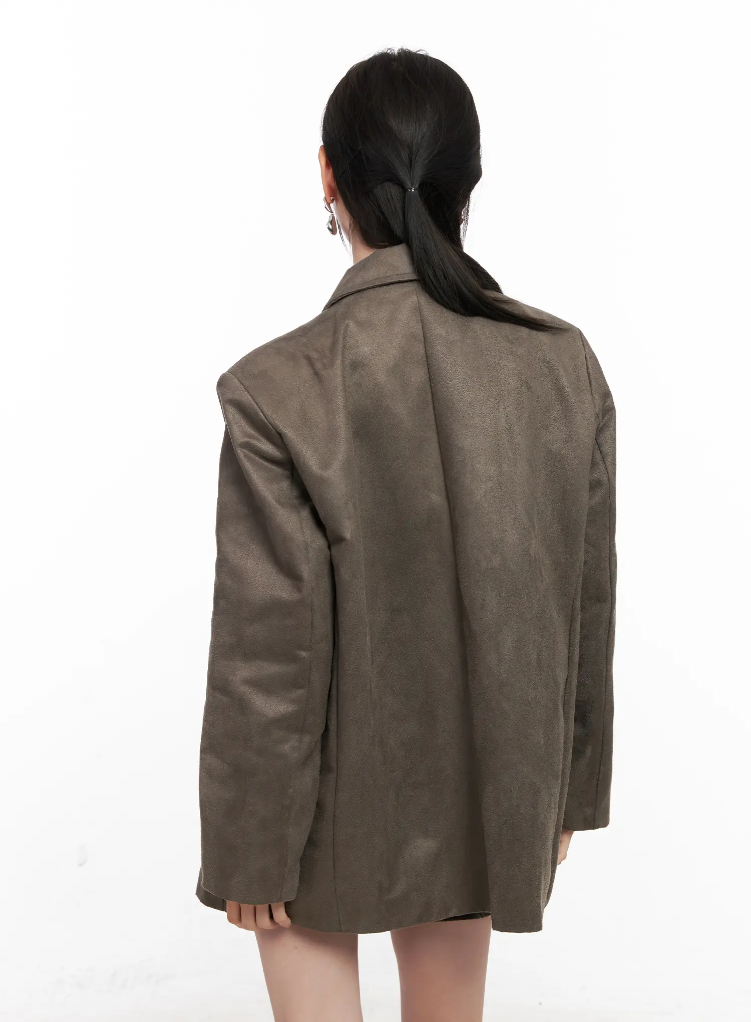Oversized Suede Blazer CN504 - Image 8