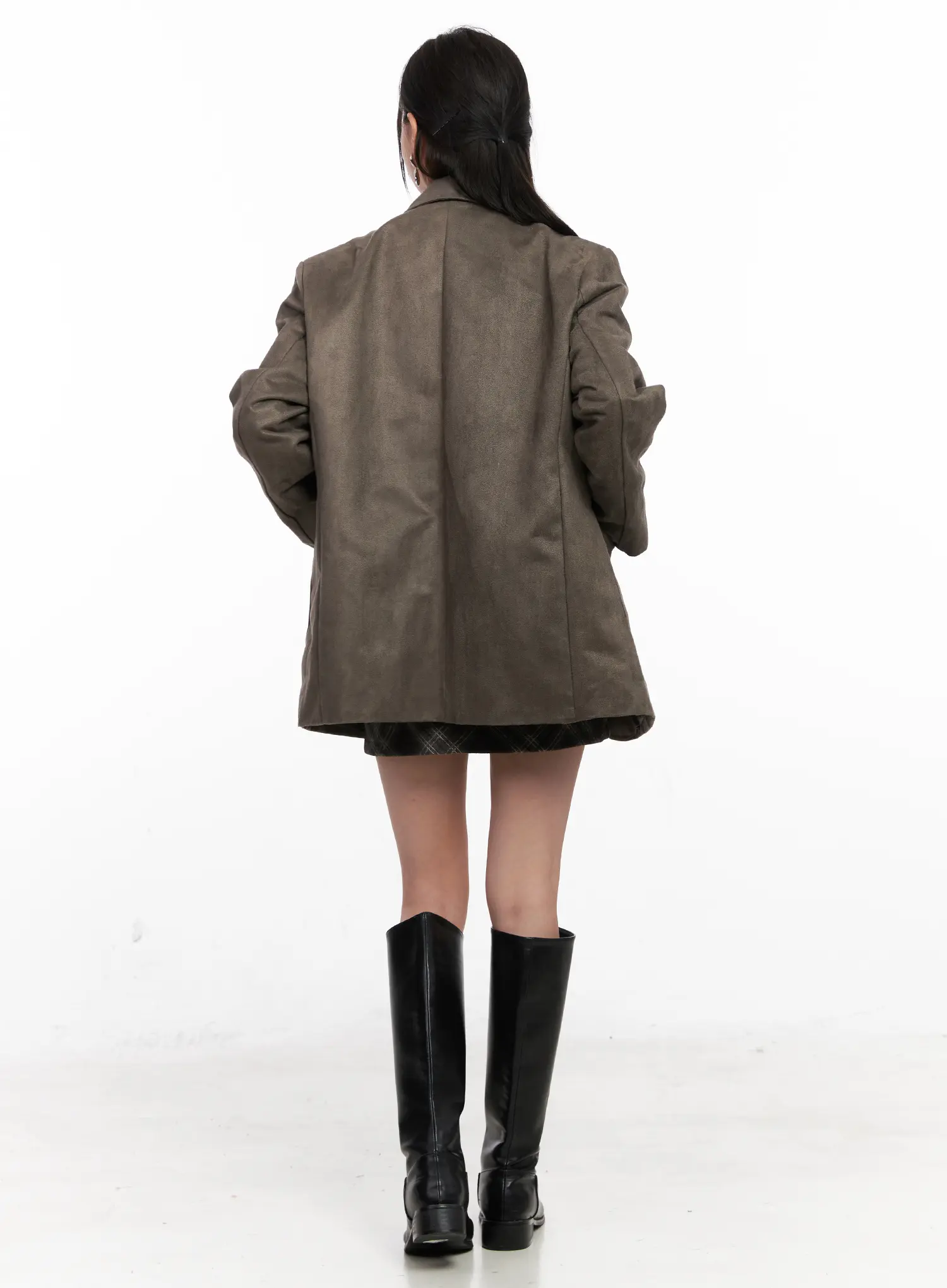 Oversized Suede Blazer CN504 - Image 9