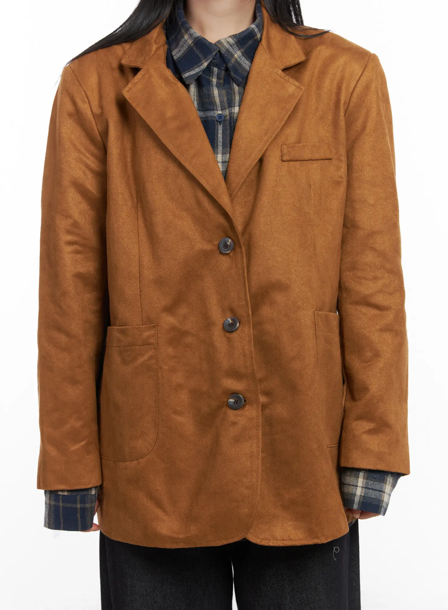 Oversized Suede Jacket CD529 - Image 8