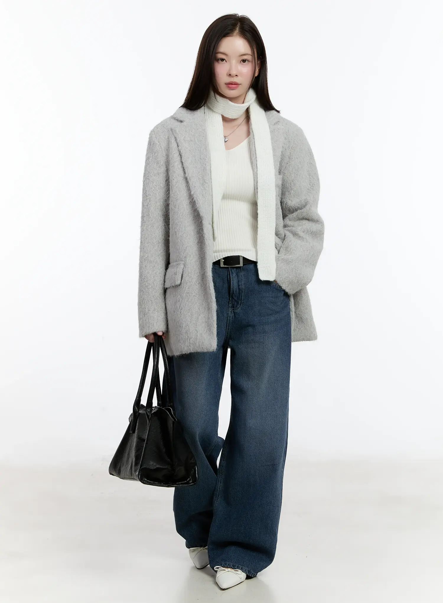 Oversized Two-Button Wool Coat ID511