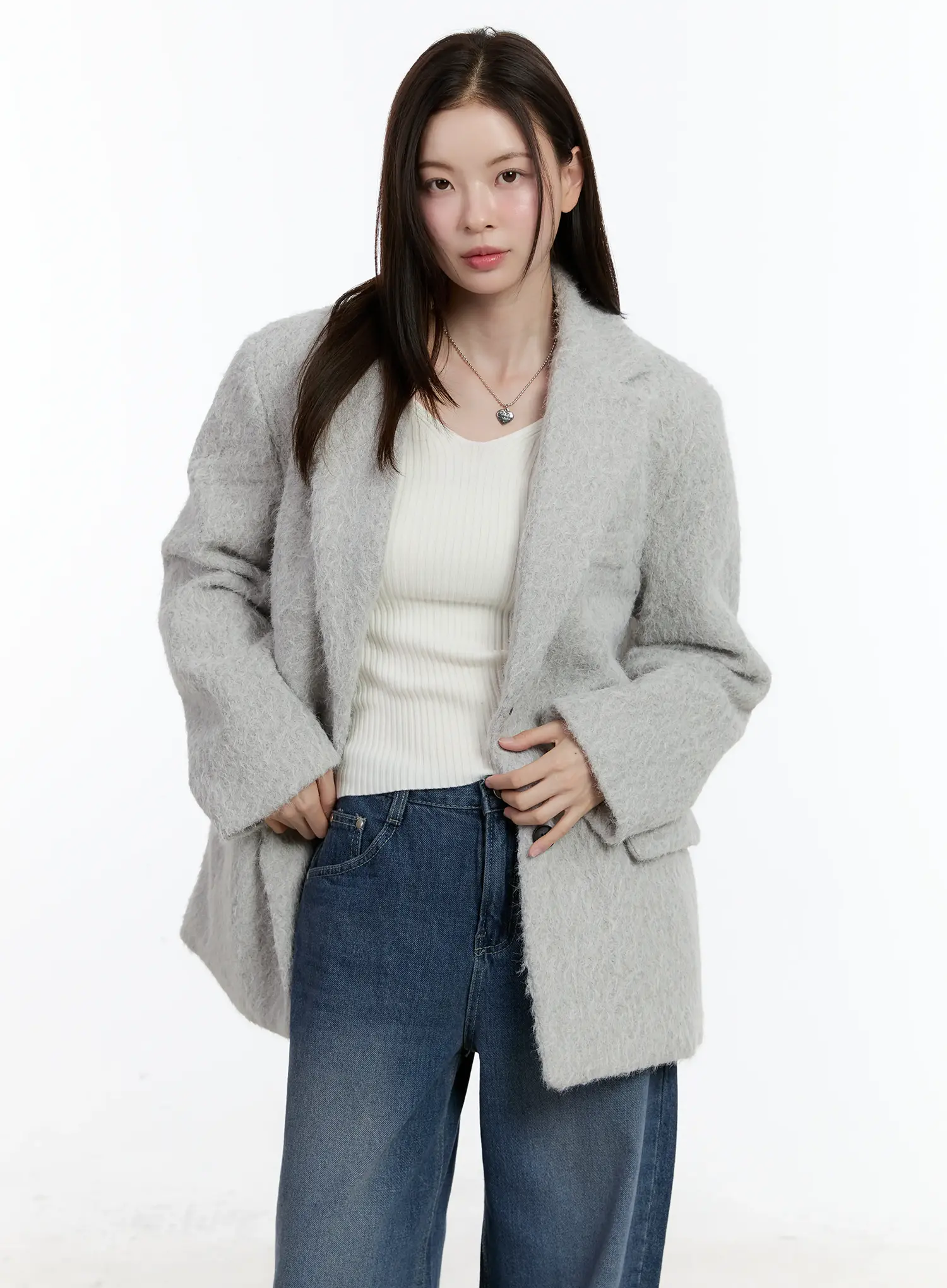 Oversized Two-Button Wool Coat ID511 - Image 10