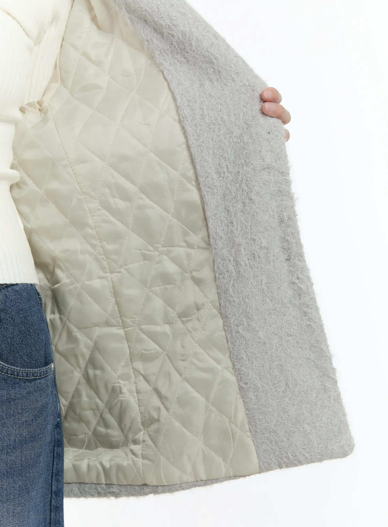 Oversized Two-Button Wool Coat ID511 - Image 8