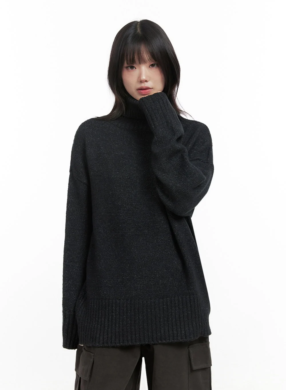 Oversized Warm Turtleneck Sweater IN427 - Image 13