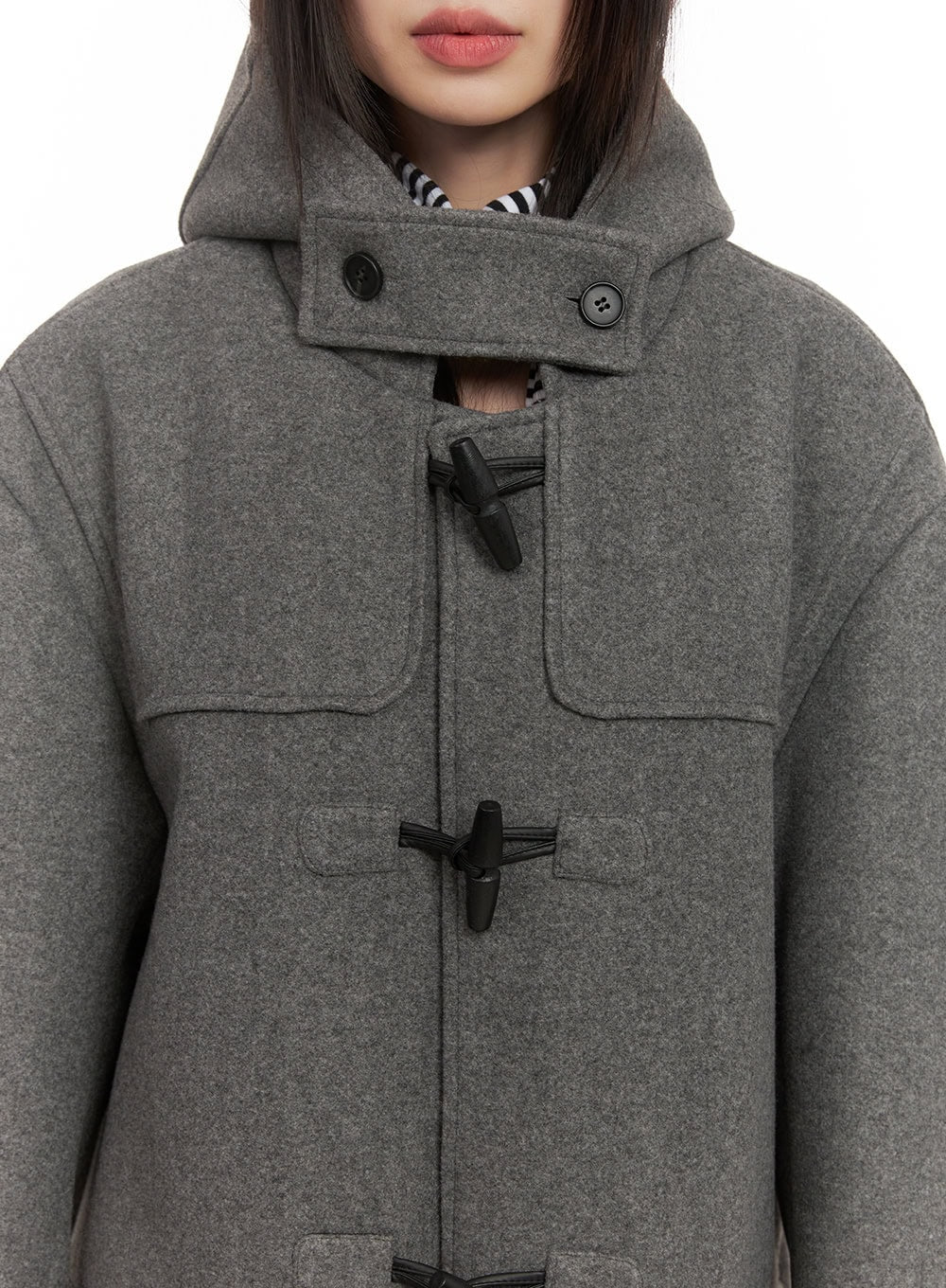 Oversized Wool-Blend Hooded Coat CD425 - Image 10