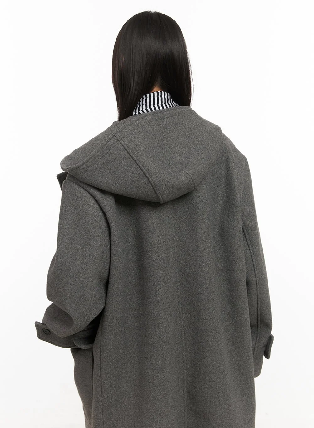 Oversized Wool-Blend Hooded Coat CD425 - Image 6
