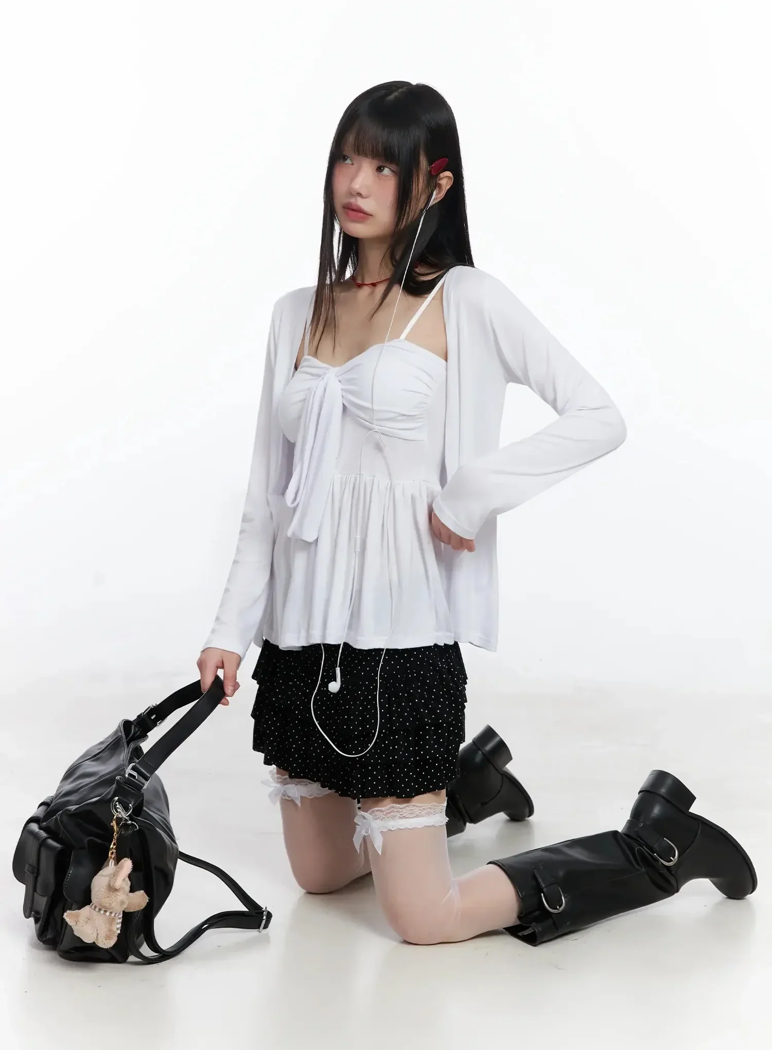 Padded Cami Top and Cardigan Set IF505