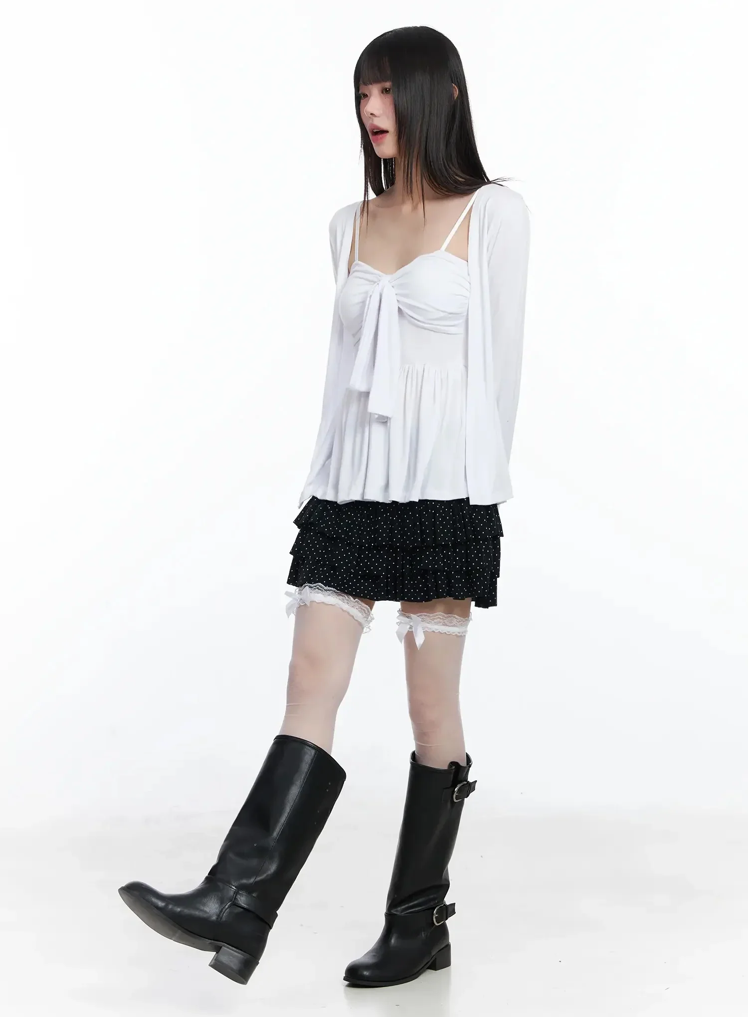 Padded Cami Top and Cardigan Set IF505 - Image 10