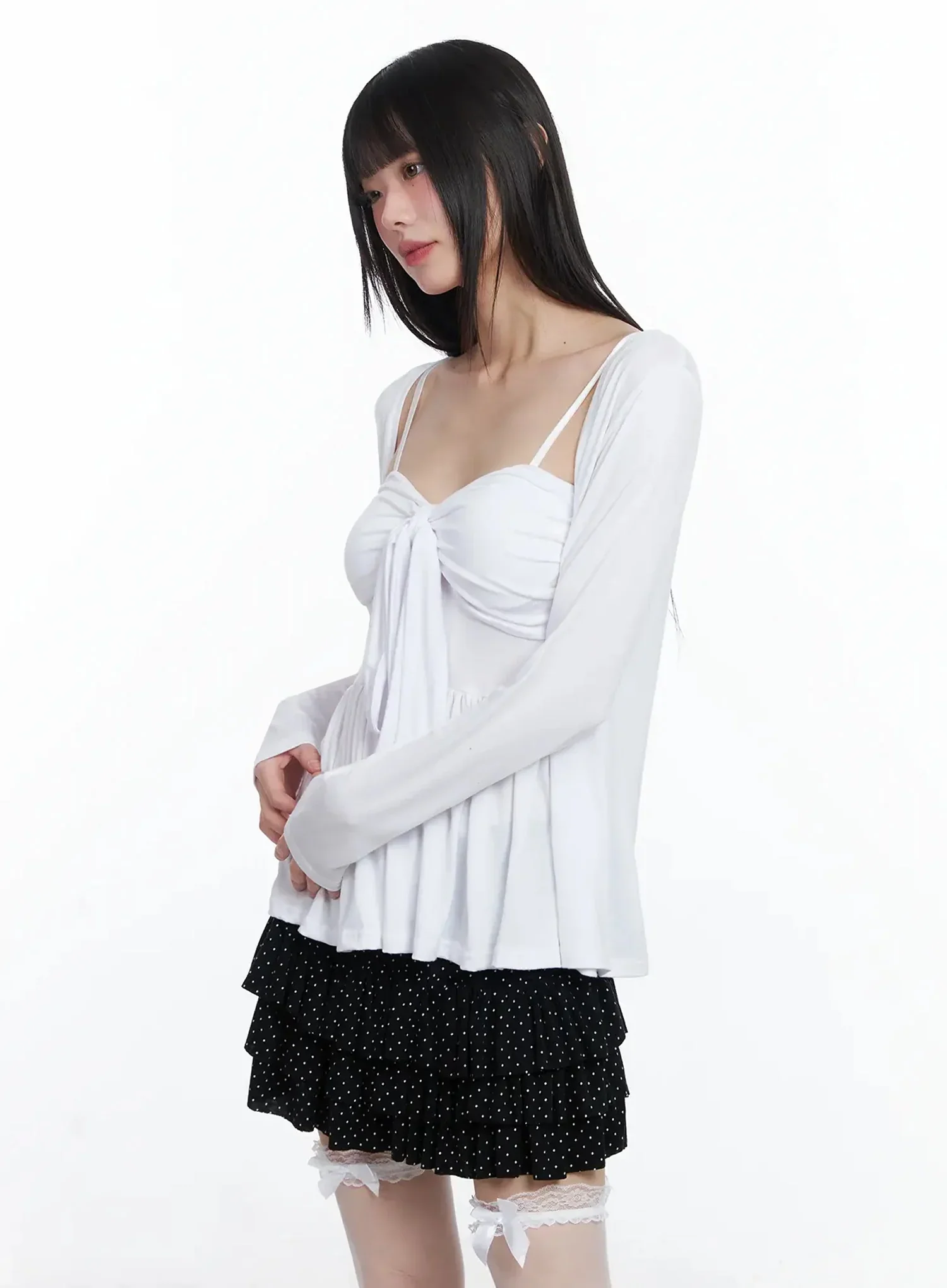 Padded Cami Top and Cardigan Set IF505 - Image 9