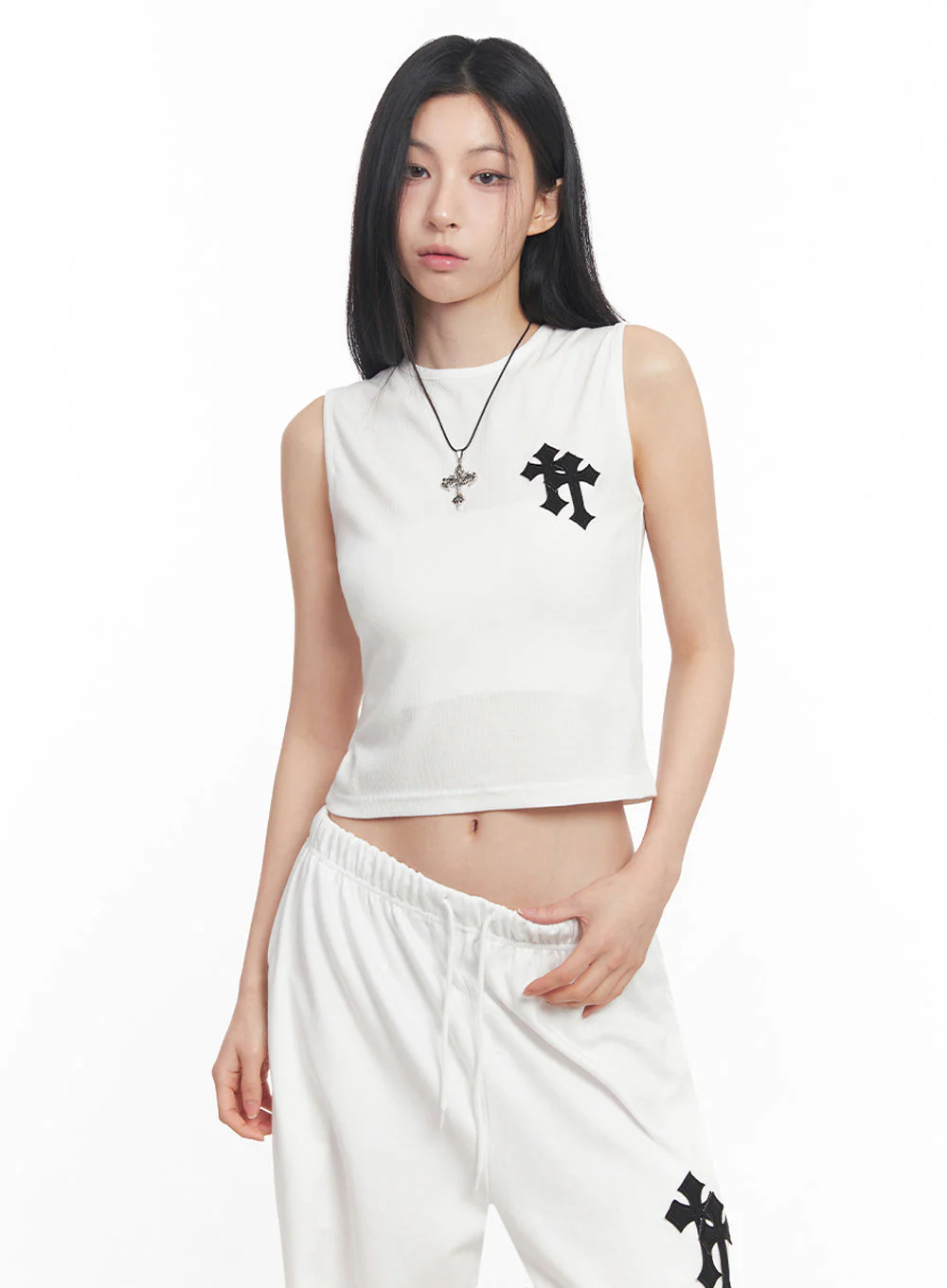 Patched Chic Sleeveless Top IY516 - Image 8