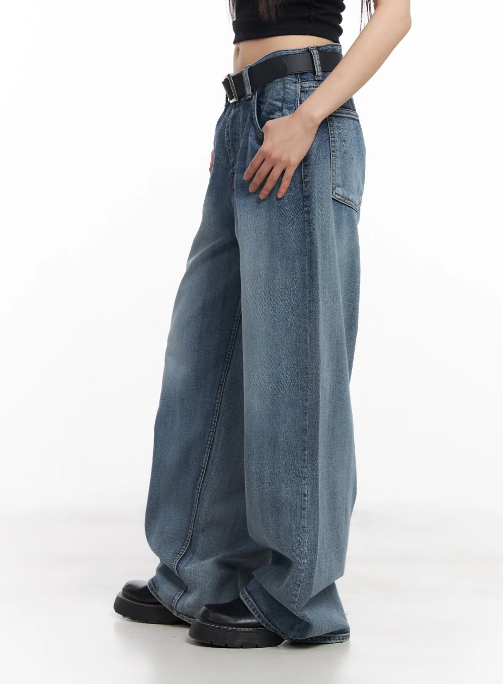 Pauline Wide-Leg Baggy Jeans CY512 - Image 7