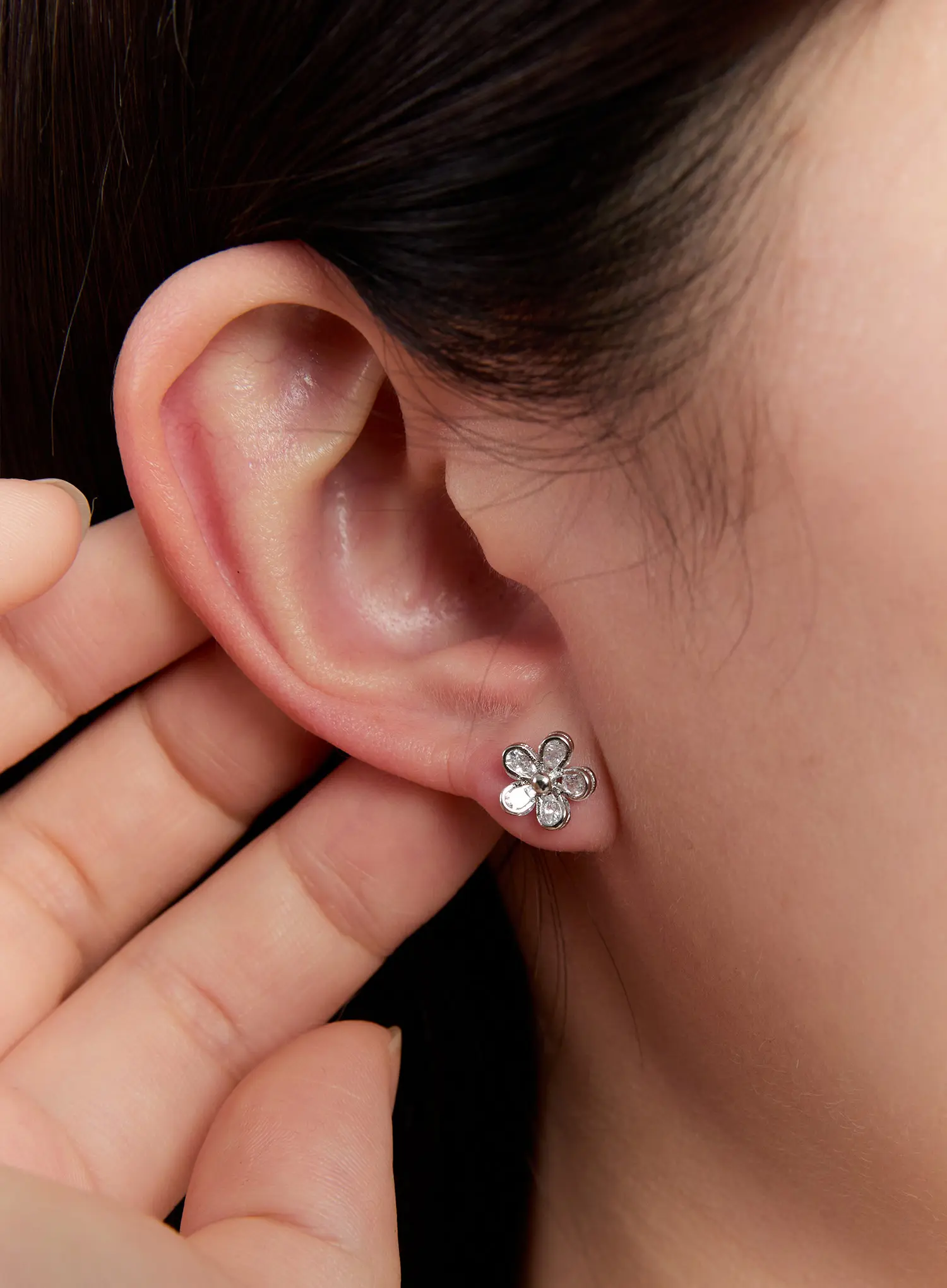 Petal Flower Earrings IN528 - Image 3