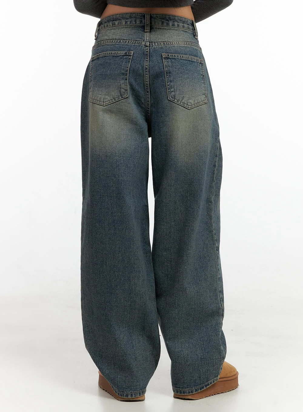 Peyton Pin-Tuck Washed Baggy Jeans CO424 - Image 5