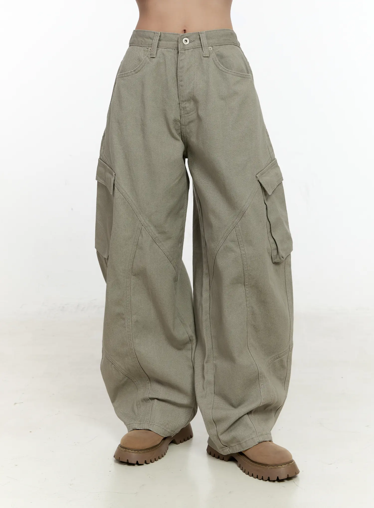 Pigment Cargo Wide-Leg Pants CN506 - Image 11