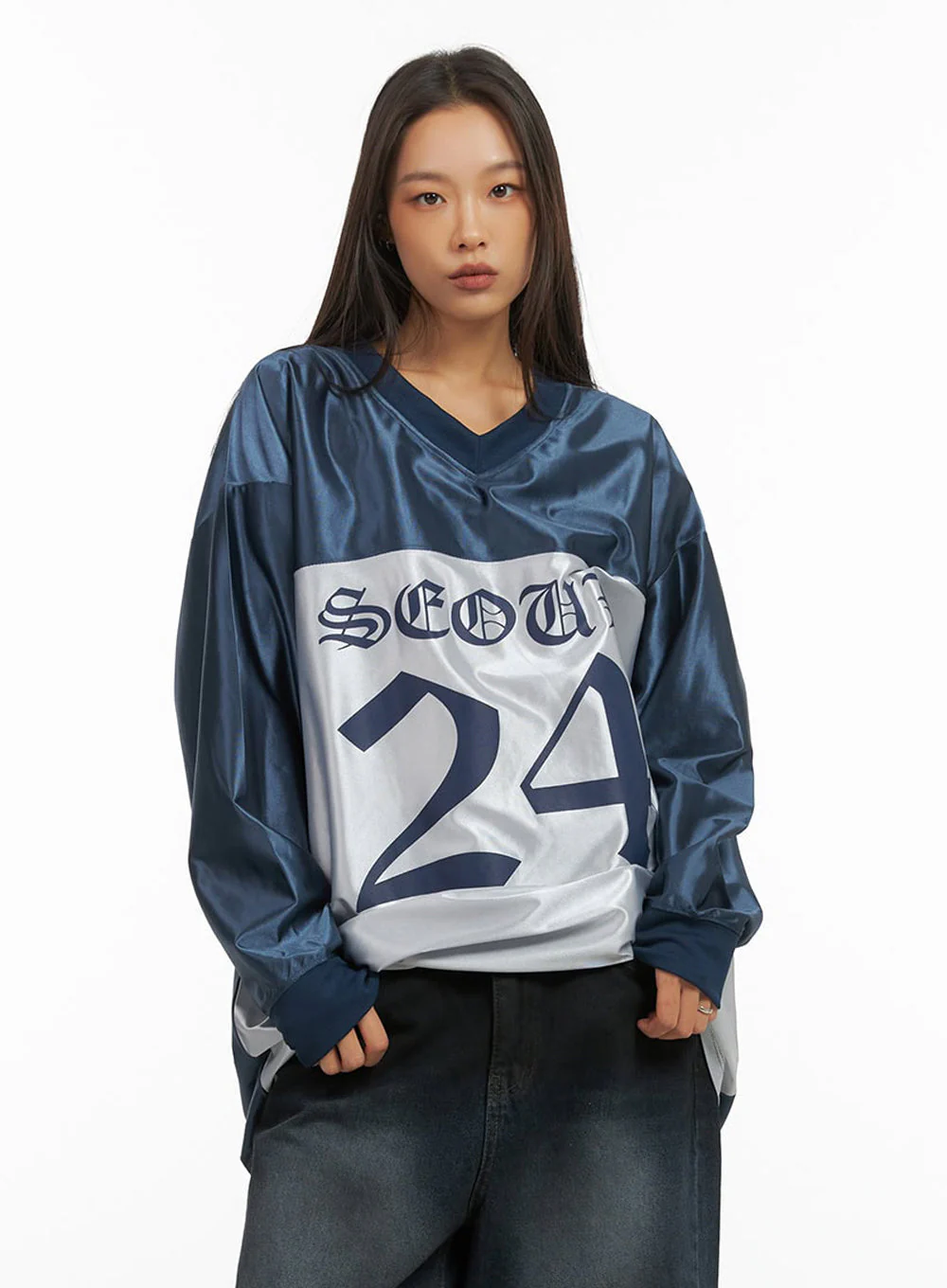 Pink Lettered Poly Sweat V-Neck Hoodie IO409 - Image 13