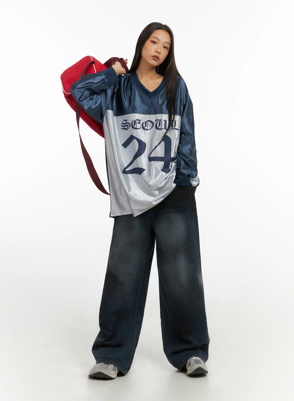 Pink Lettered Poly Sweat V-Neck Hoodie IO409 - Image 14