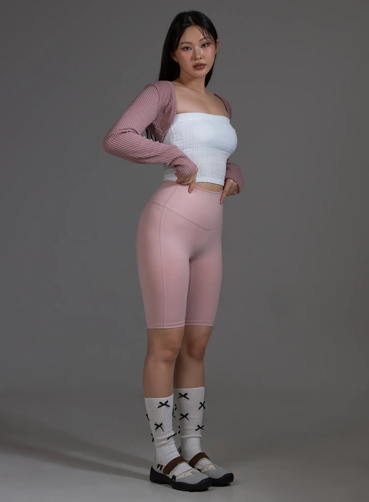 Pink Ribbed Bolero (Pink) IO517 - Image 12