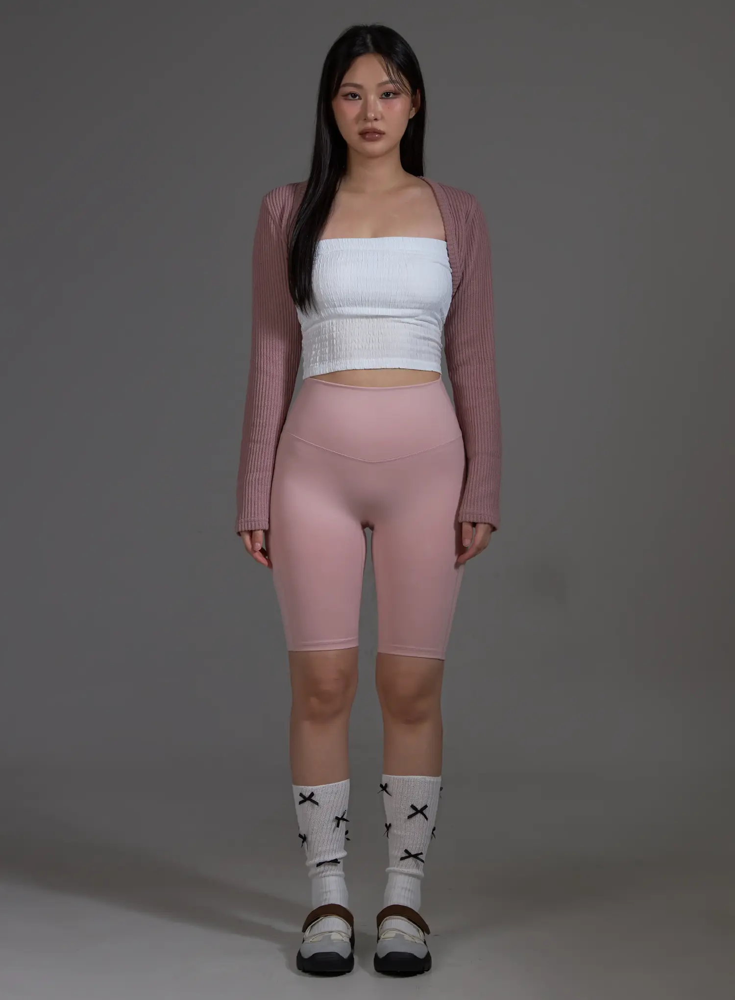 Pink Ribbed Bolero (Pink) IO517 - Image 4