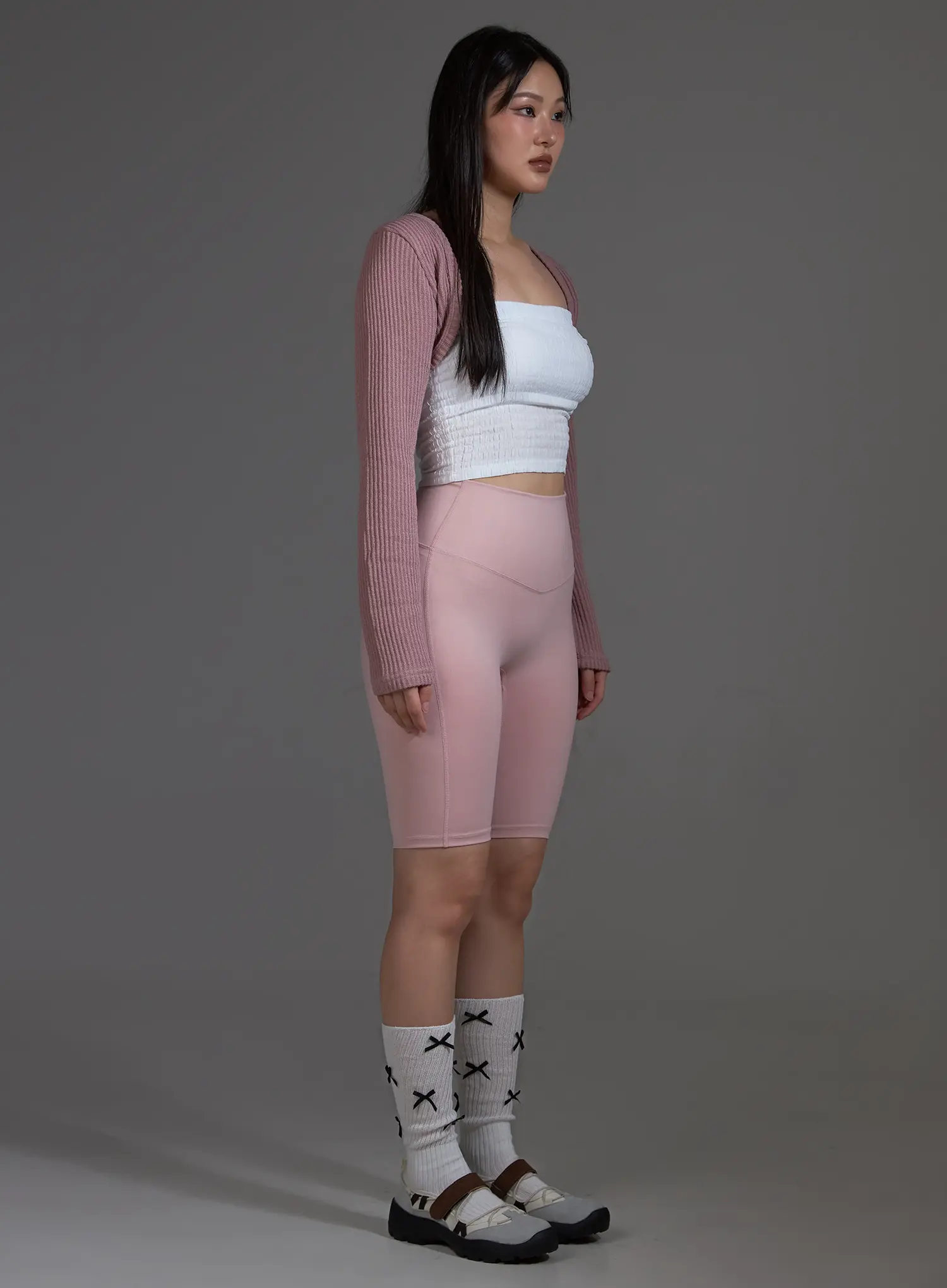 Pink Ribbed Bolero (Pink) IO517 - Image 5