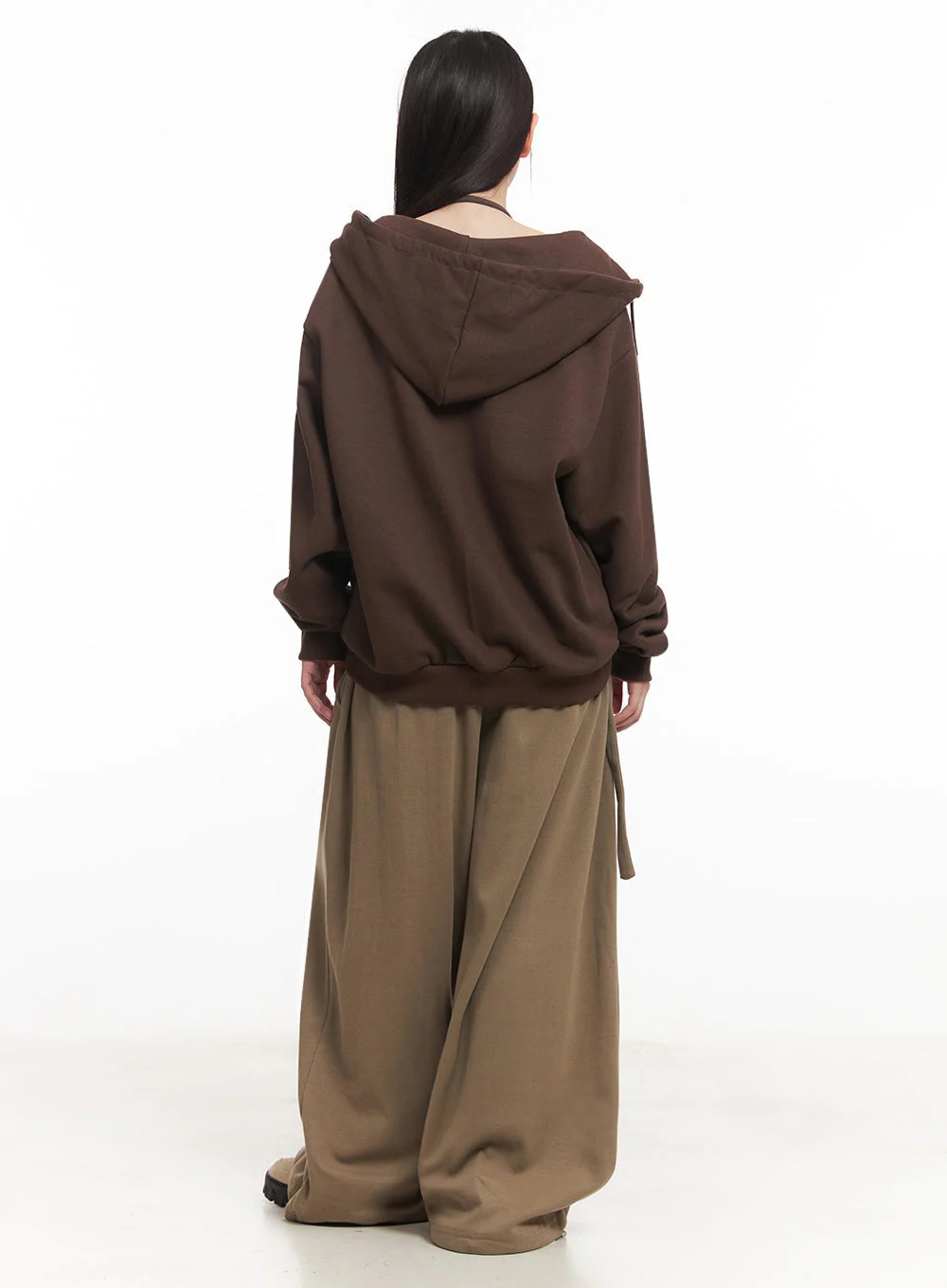 Pintuck Belt Wide-Leg Sweatpants IM528 - Image 11