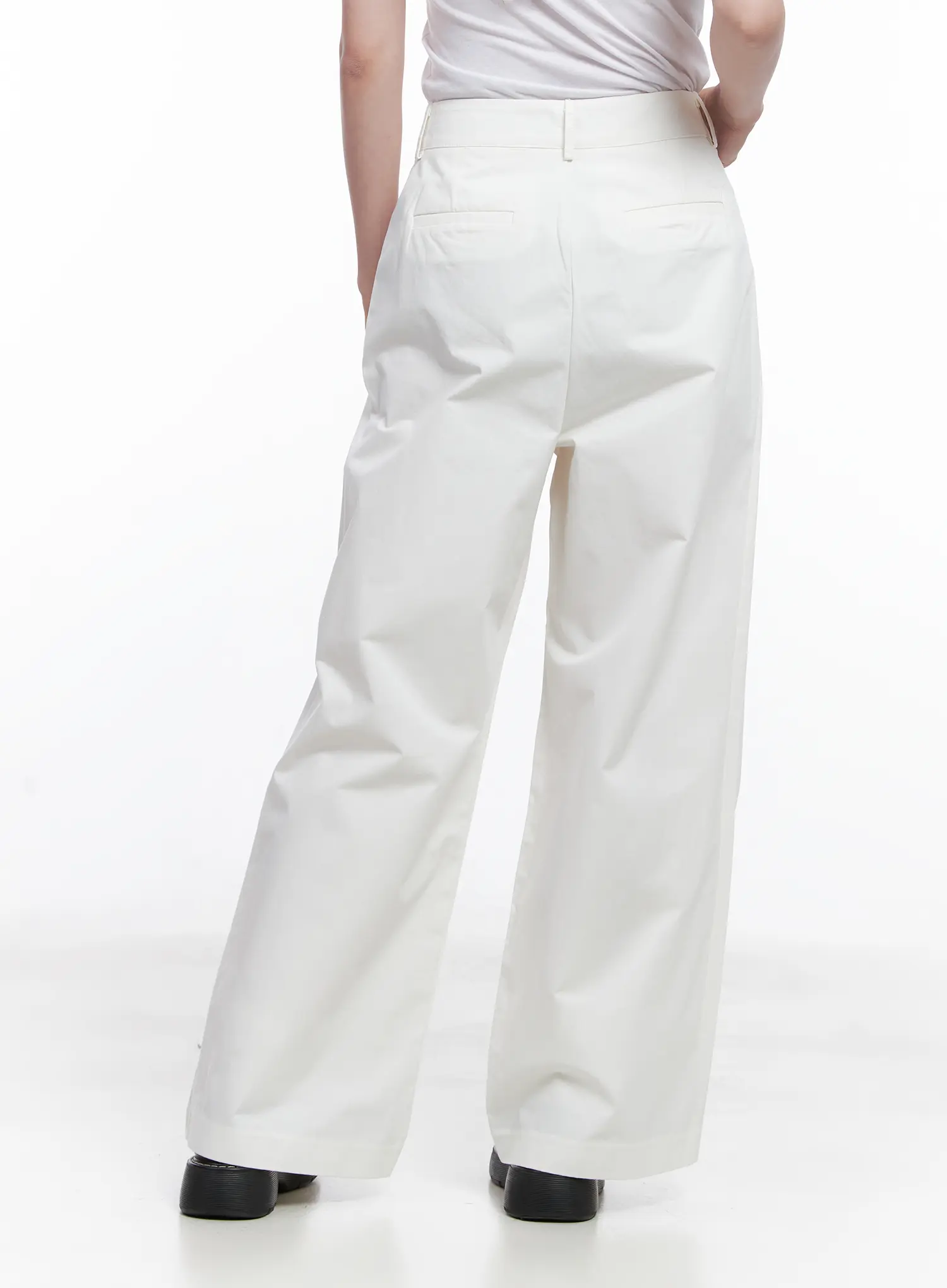 Pintuck Wide Leg Cotton Pants CG520 - Image 6