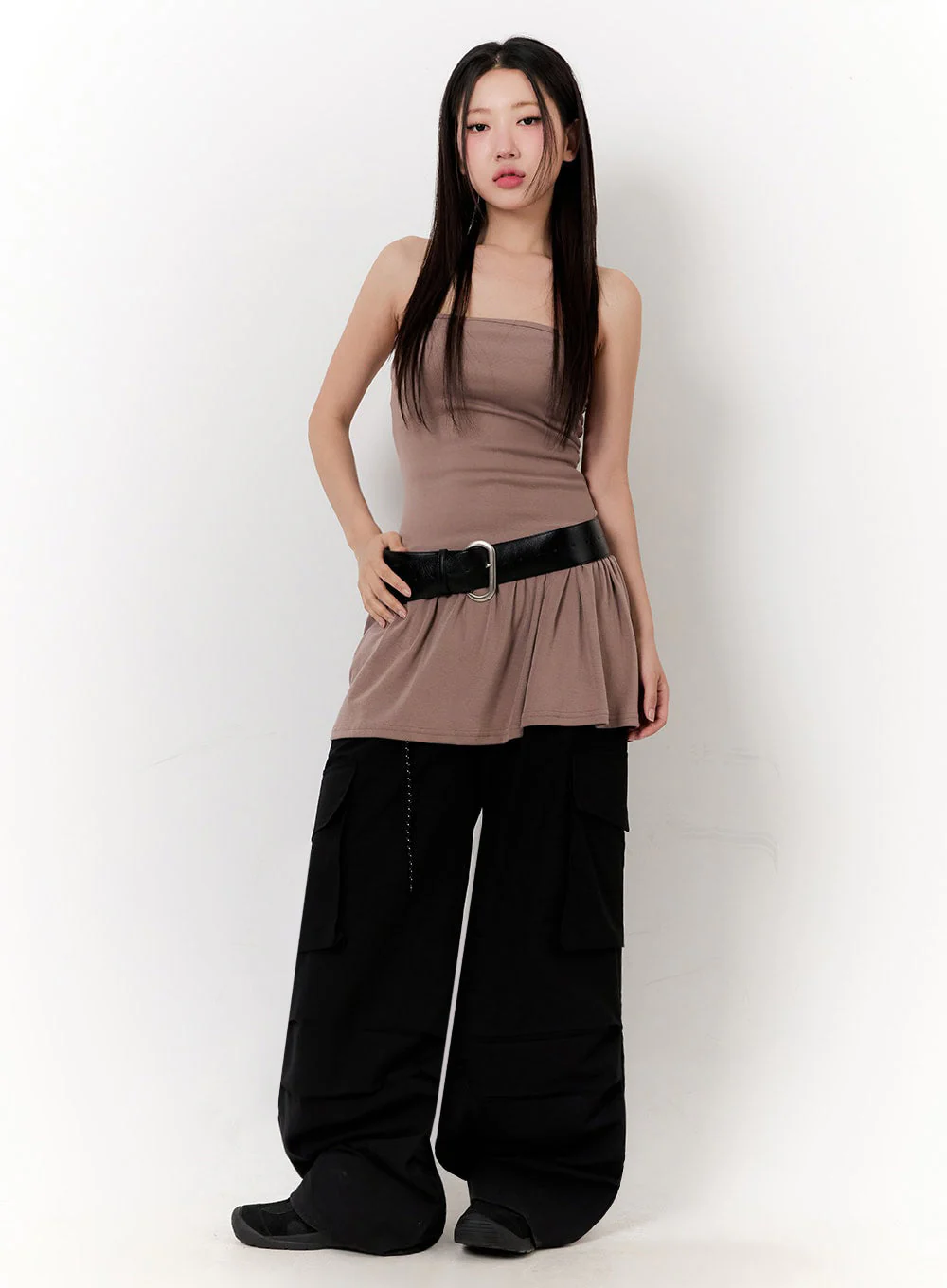 Pintuck Wide-Leg Pants IU509 - Image 16