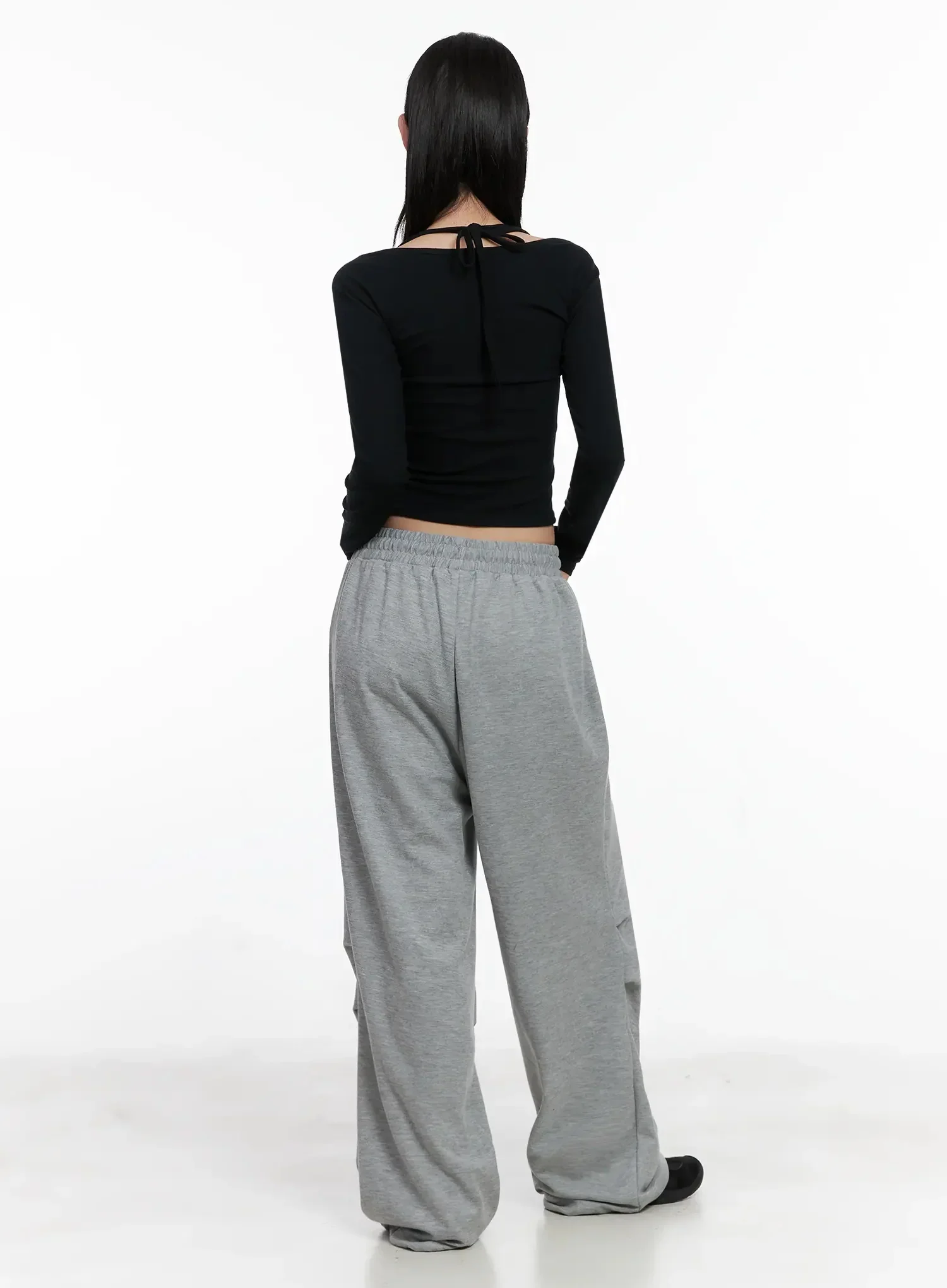 Pintuck Wide Leg Sweatpants IS508 - Image 10