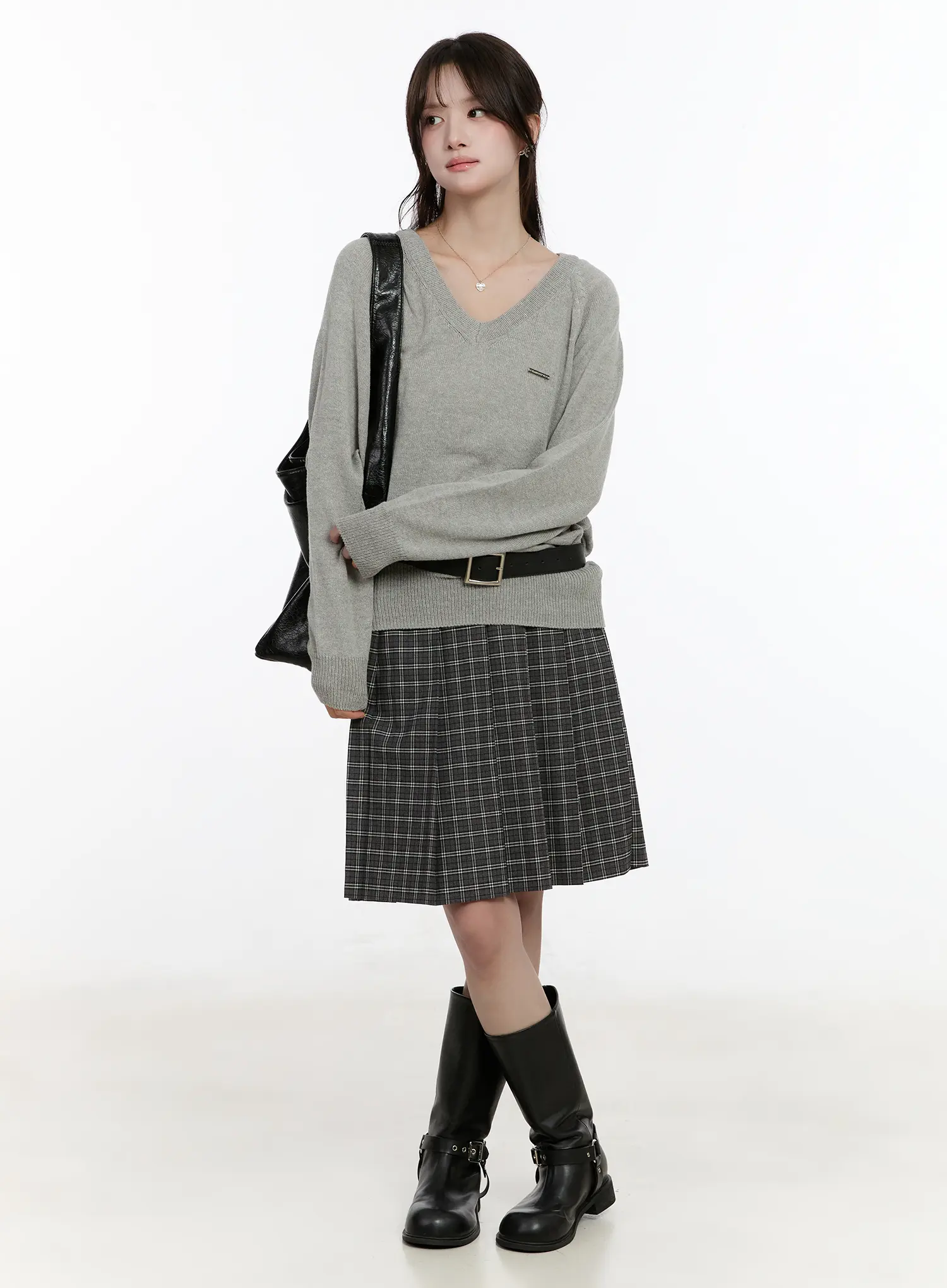 Plaid A-Line Midi Skirt CM510 - Image 2