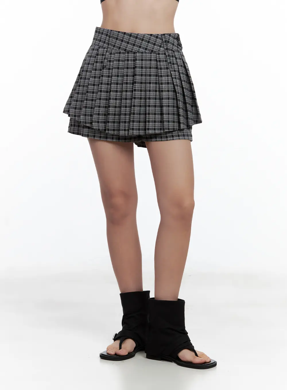 Plaid Button Pleated Skort CL508 - Image 8
