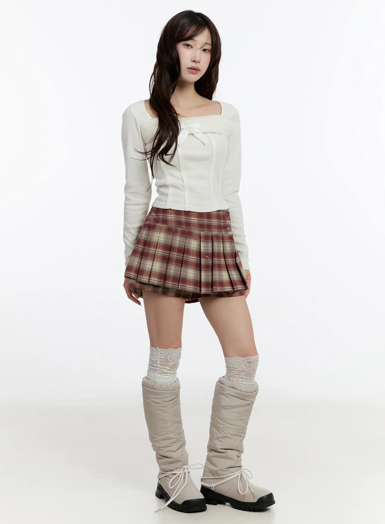 Plaid High-Waist Mini Skirt CN524 - Image 2