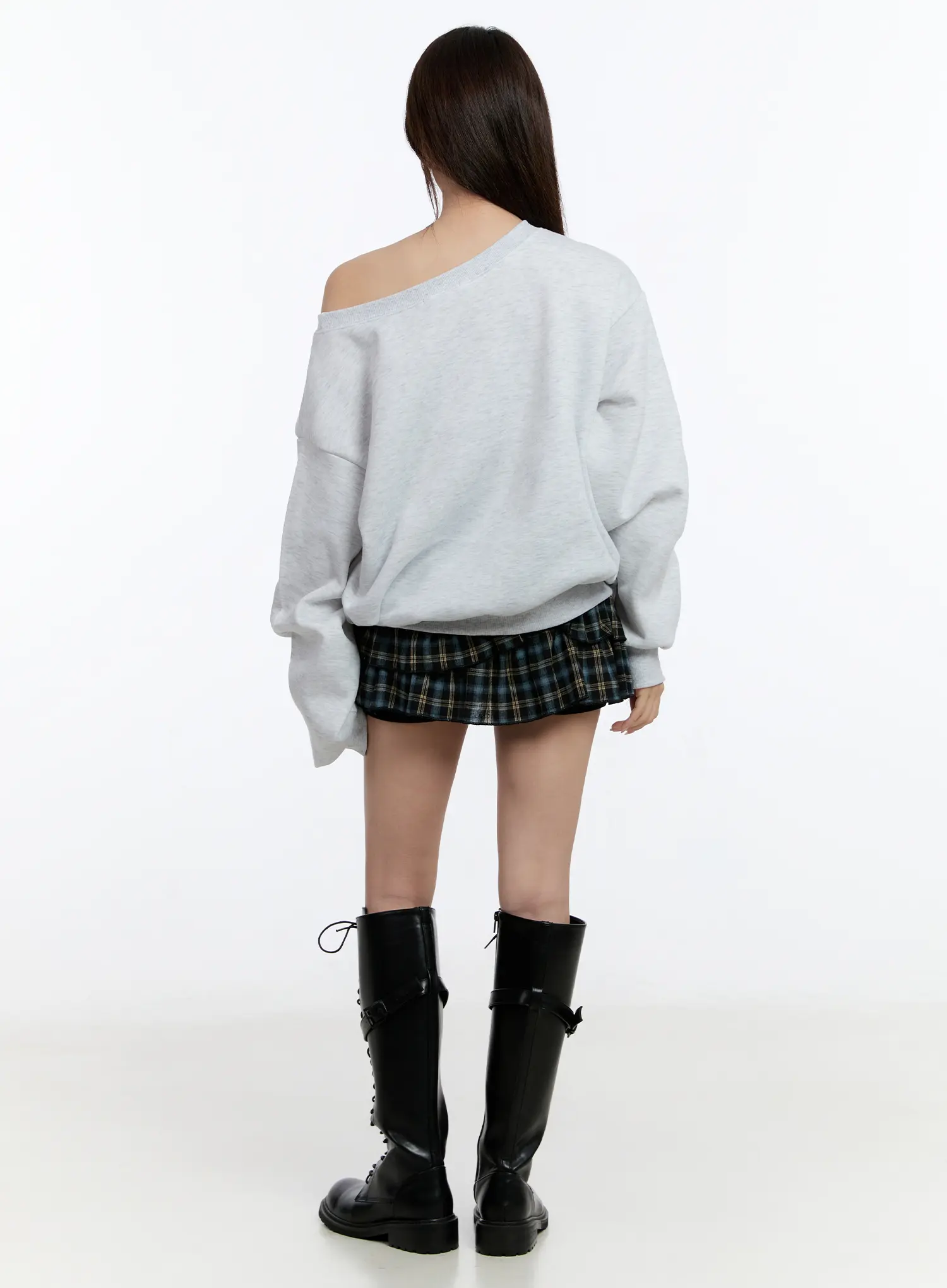 Plaid Layered Ruffle Mini Skirt CN524 - Image 7
