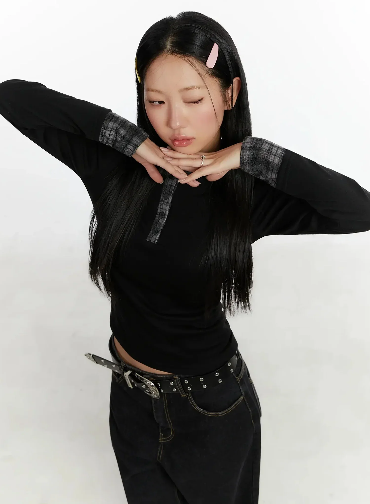 Plaid Long Sleeve Tee ID525