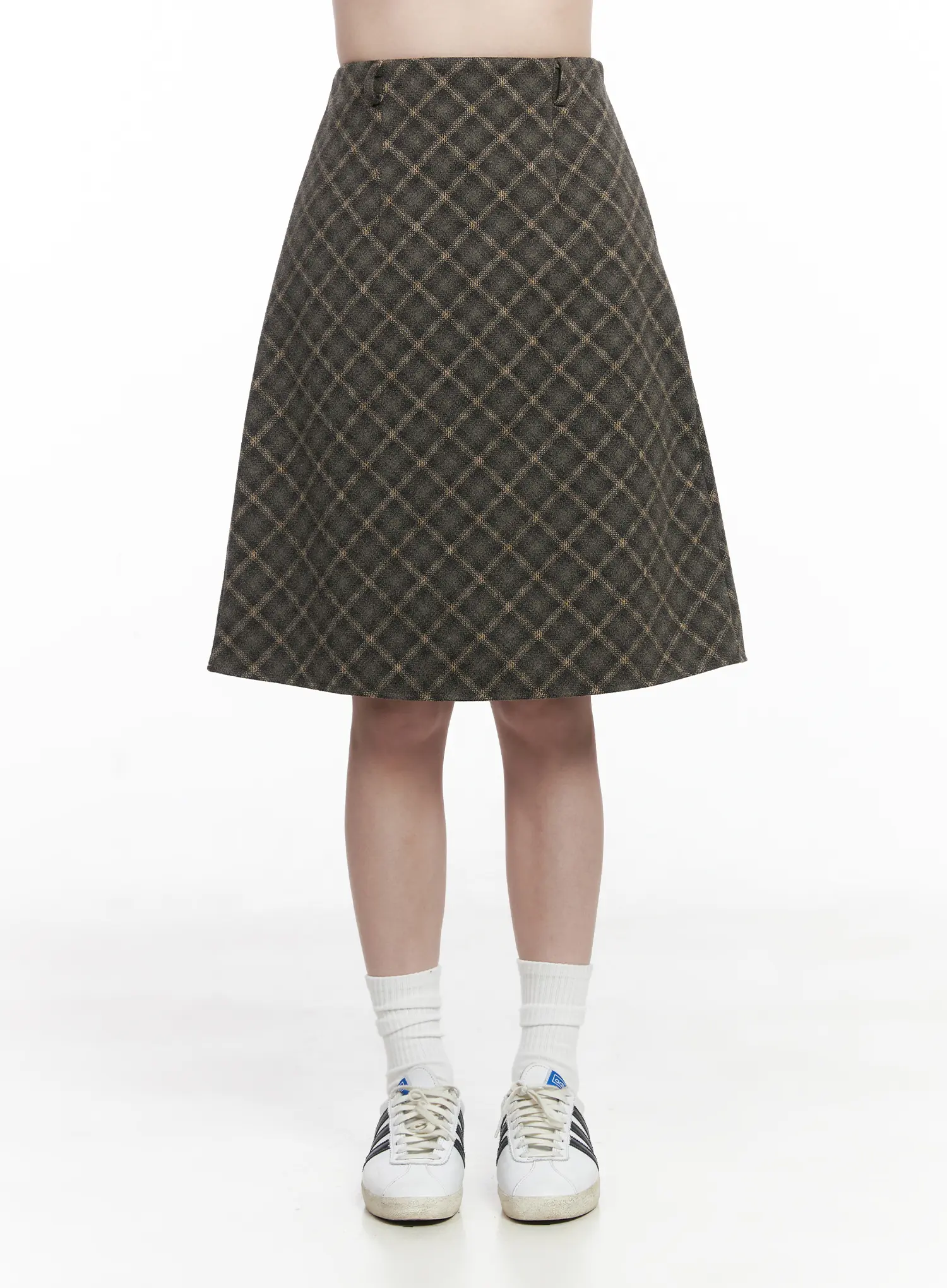 Plaid Midi Skirt CJ506 - Image 9