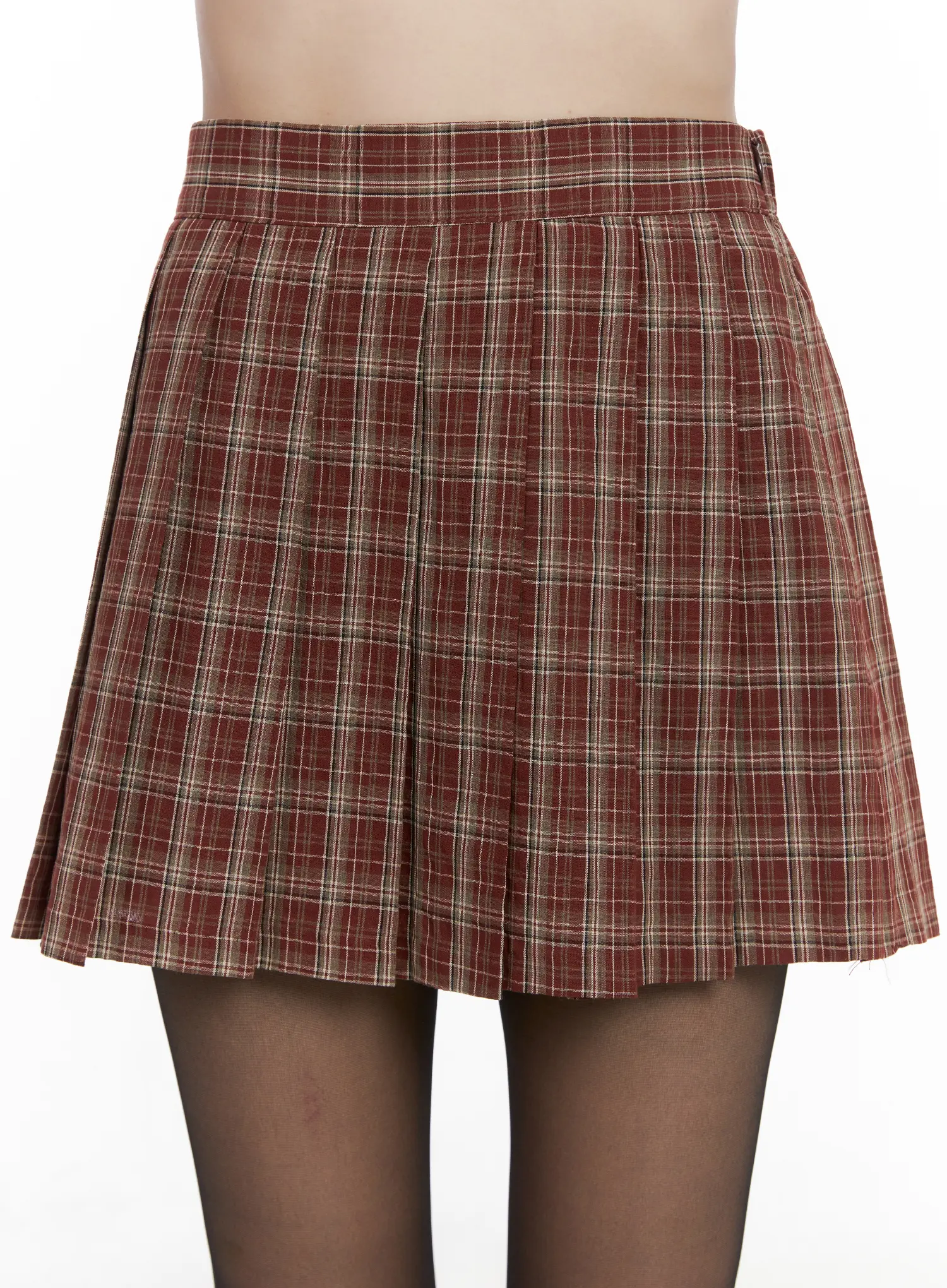 Plaid Pleated Mini Skirt CG519 - Image 3