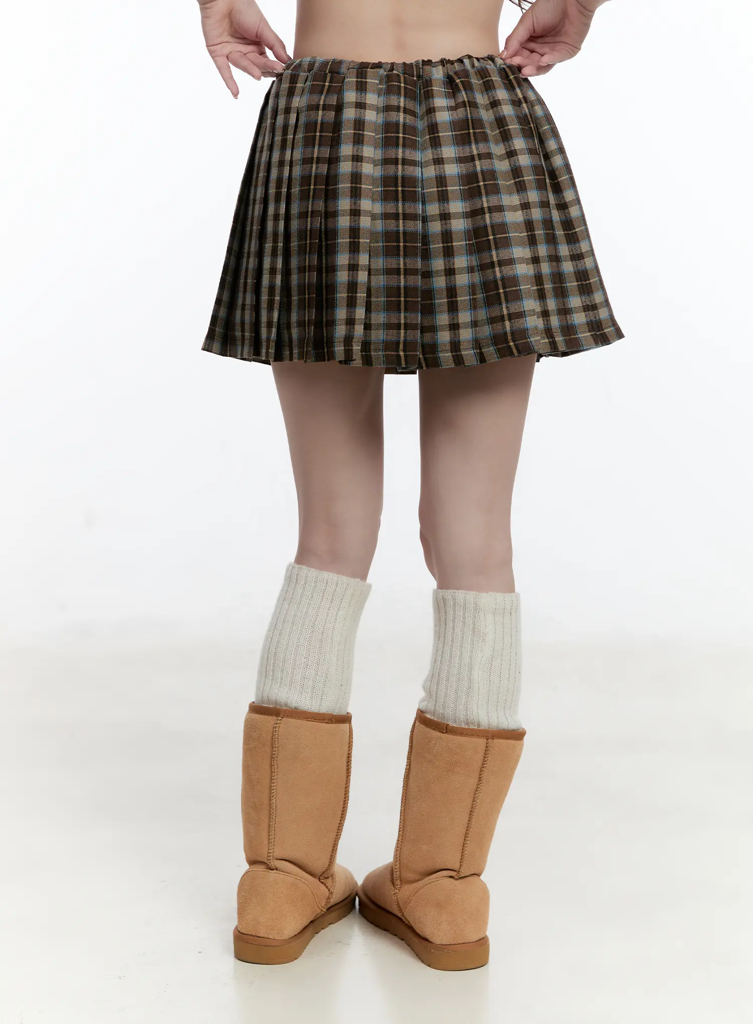 Plaid Pleated Mini Skirt CN525 - Image 6