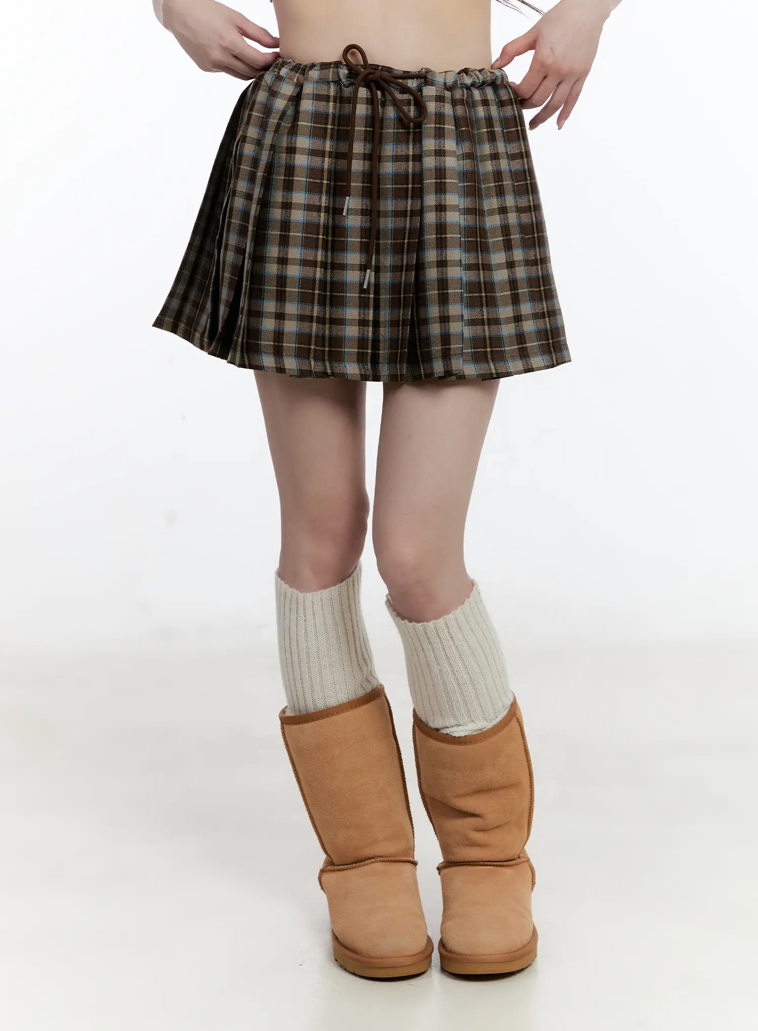 Plaid Pleated Mini Skirt CN525 - Image 8
