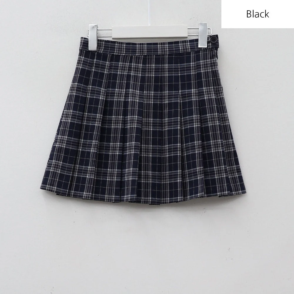 Plaid Pleated Tennis Skirt BA27 - Image 25