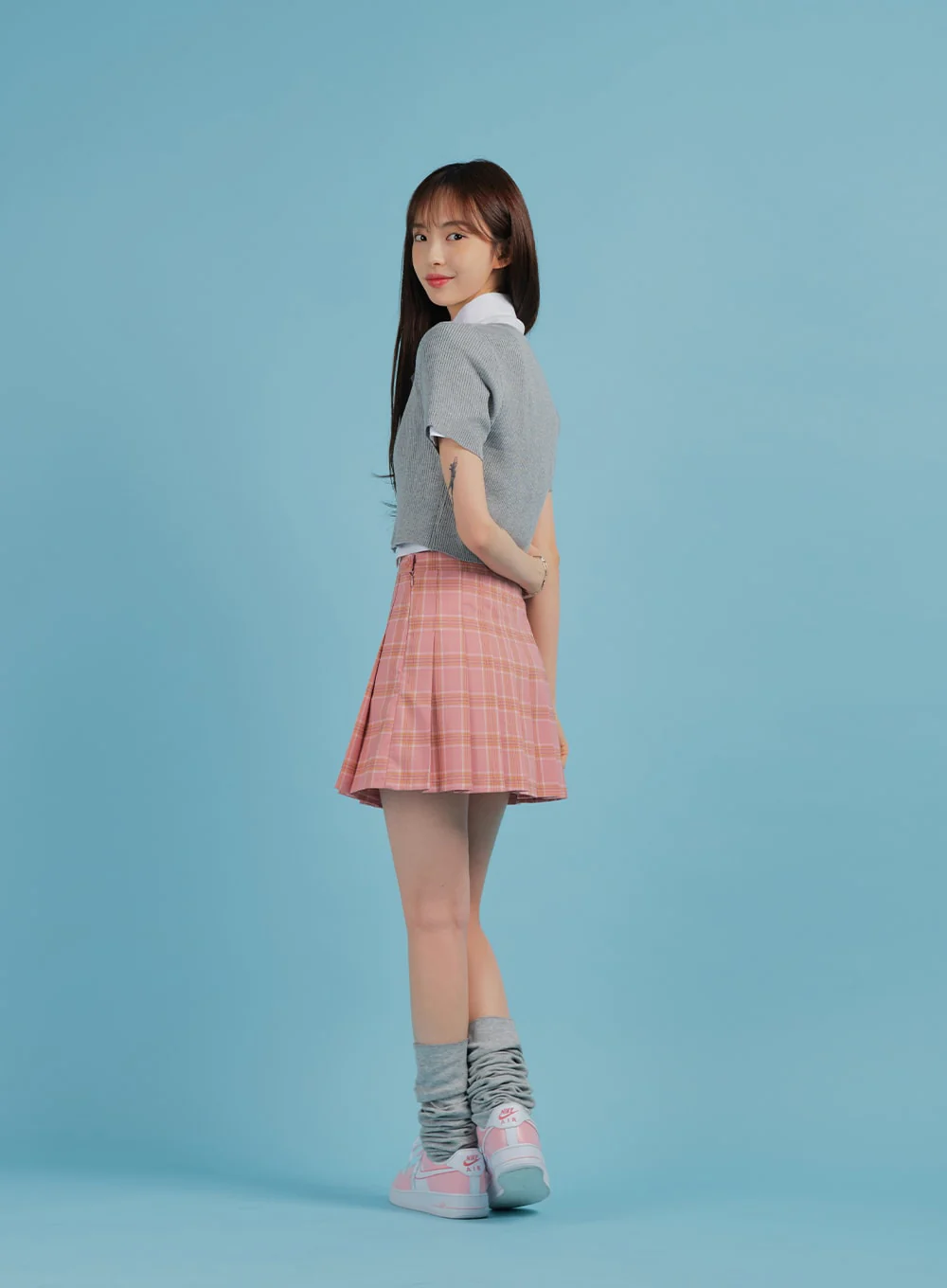 Plaid Pleated Tennis Skirt BA27 - Image 7