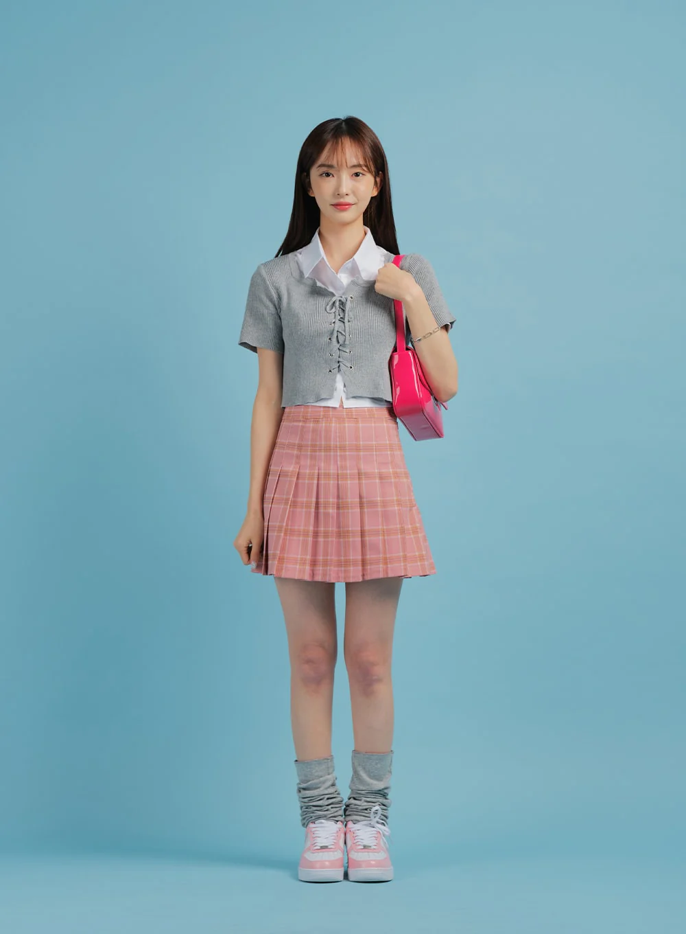 Plaid Pleated Tennis Skirt BA27 - Image 8