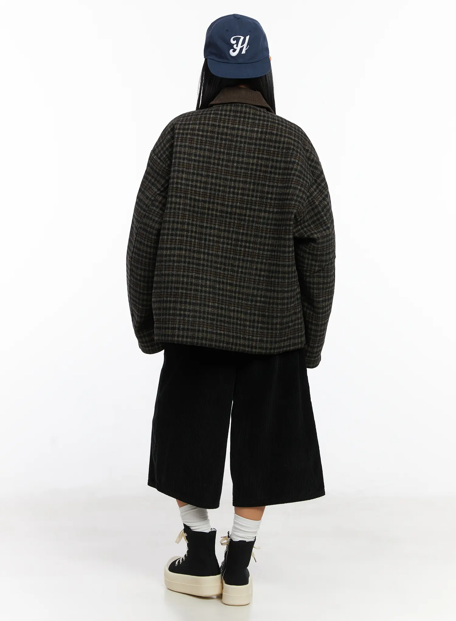Plaid Pocket Collar Jacket CD529 - Image 4