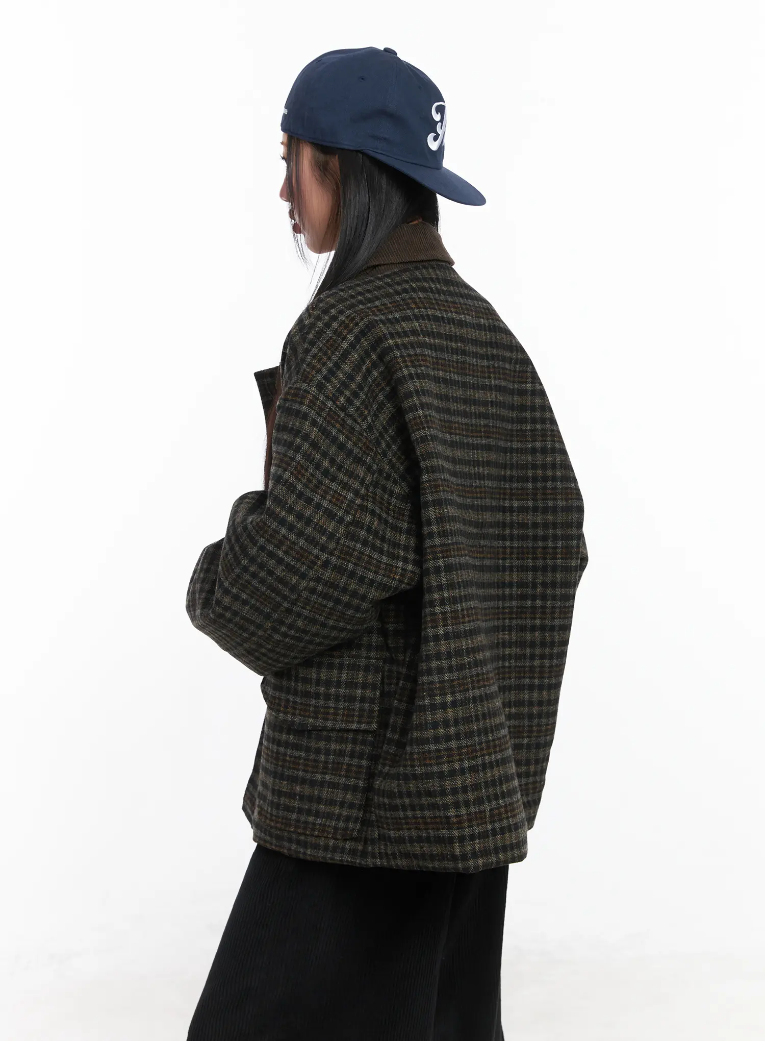 Plaid Pocket Collar Jacket CD529 - Image 5