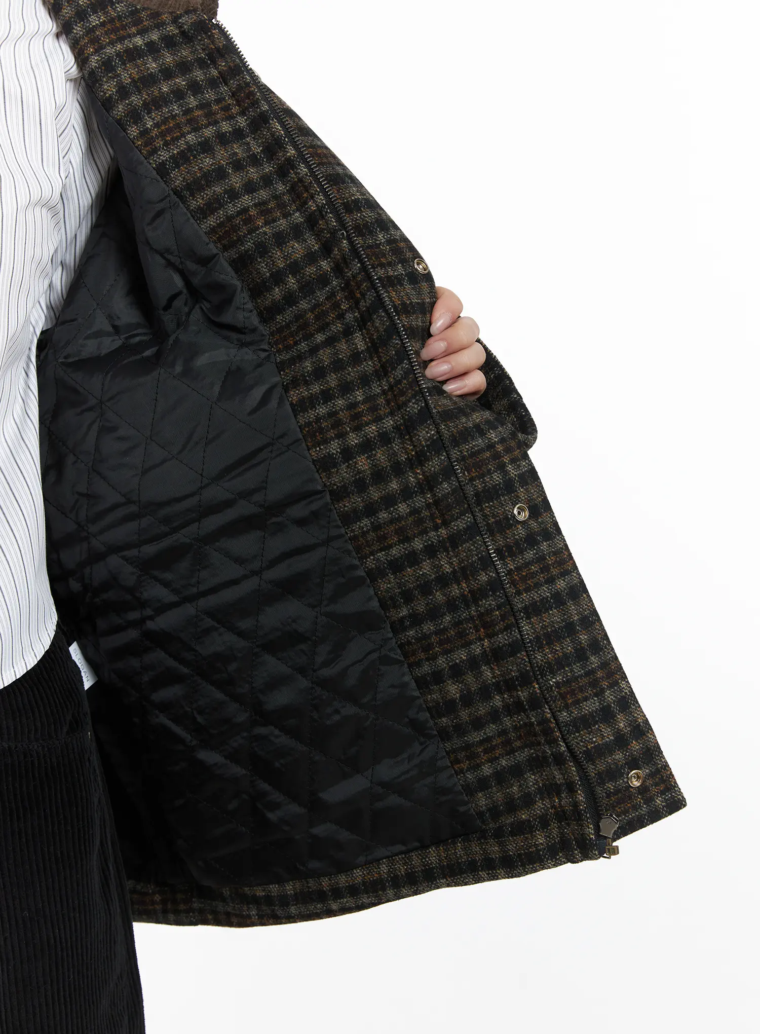 Plaid Pocket Collar Jacket CD529 - Image 7