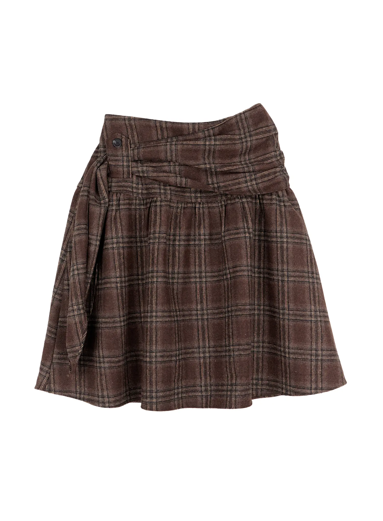 Plaid Tie-Wrap Midi Skirt CN517 - Image 12