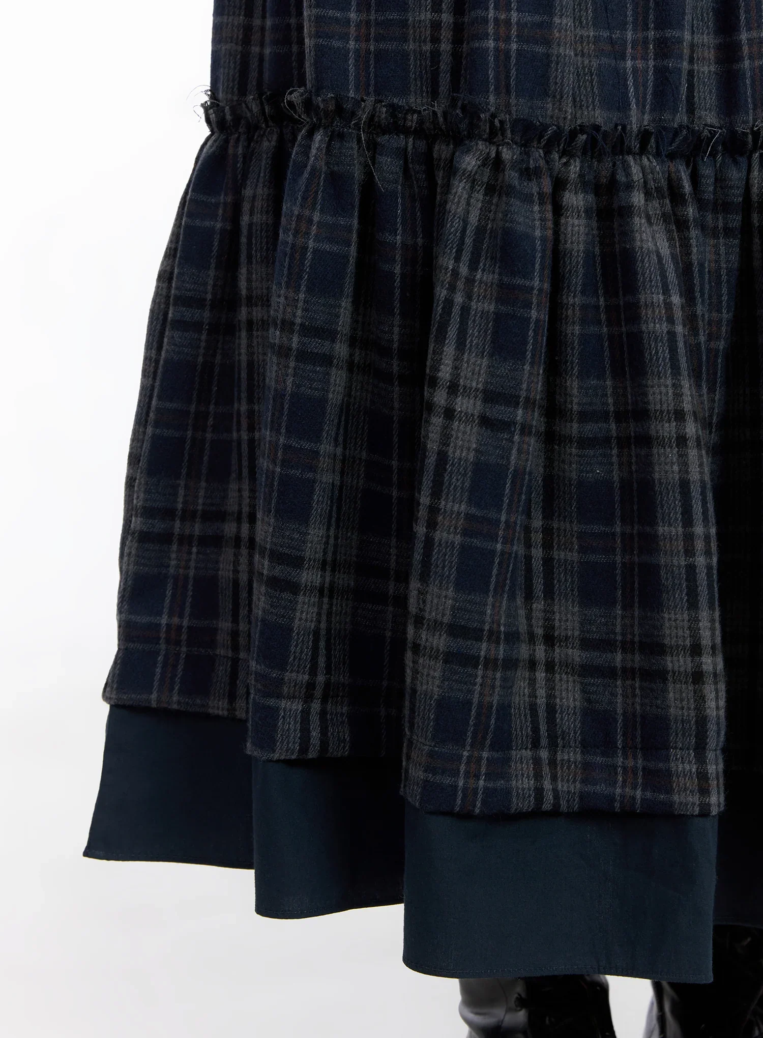 Plaid Tiered Maxi Skirt CO515 - Image 3