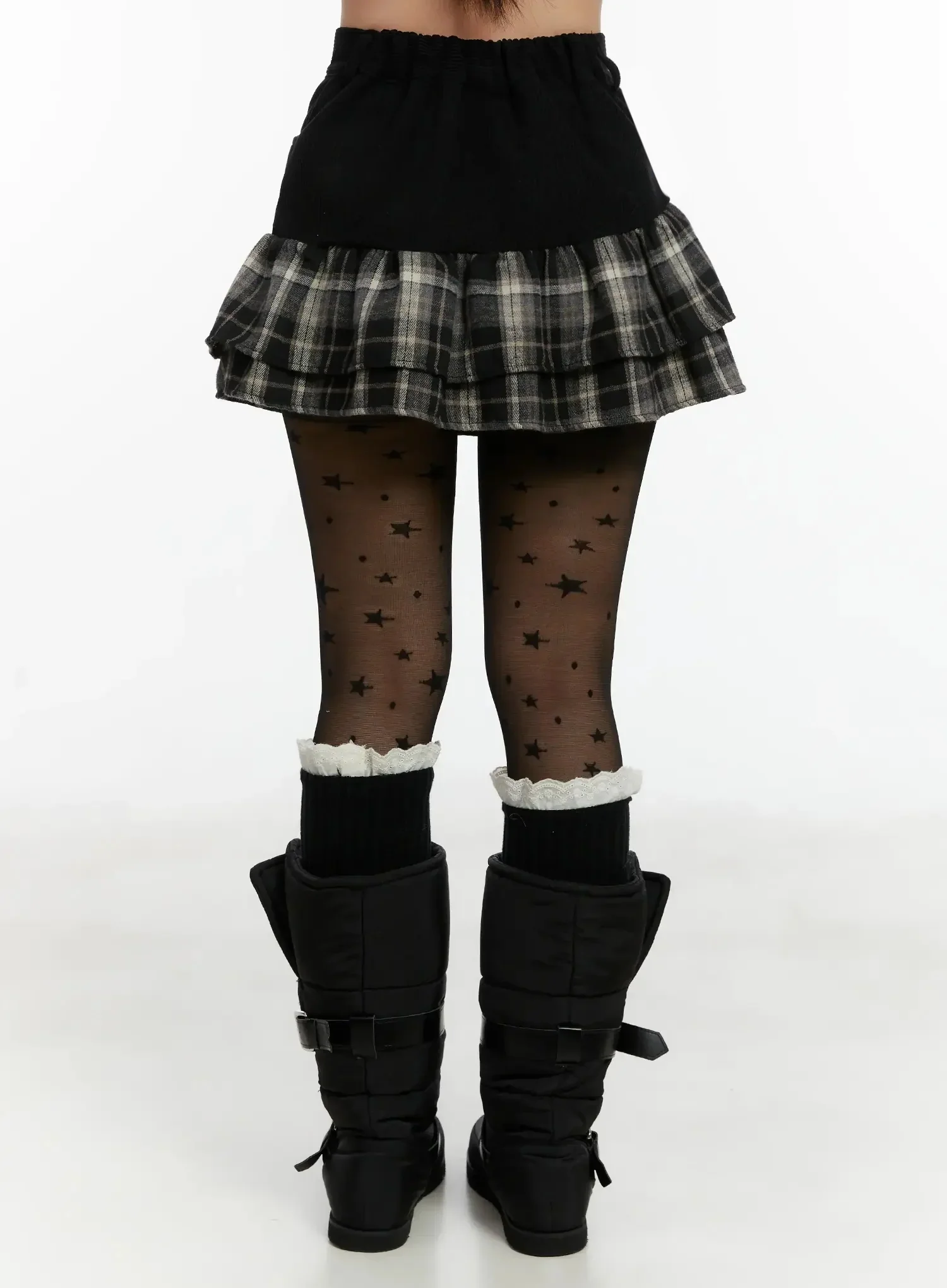 Plaid Tiered Mini Skirt ID525 - Image 13