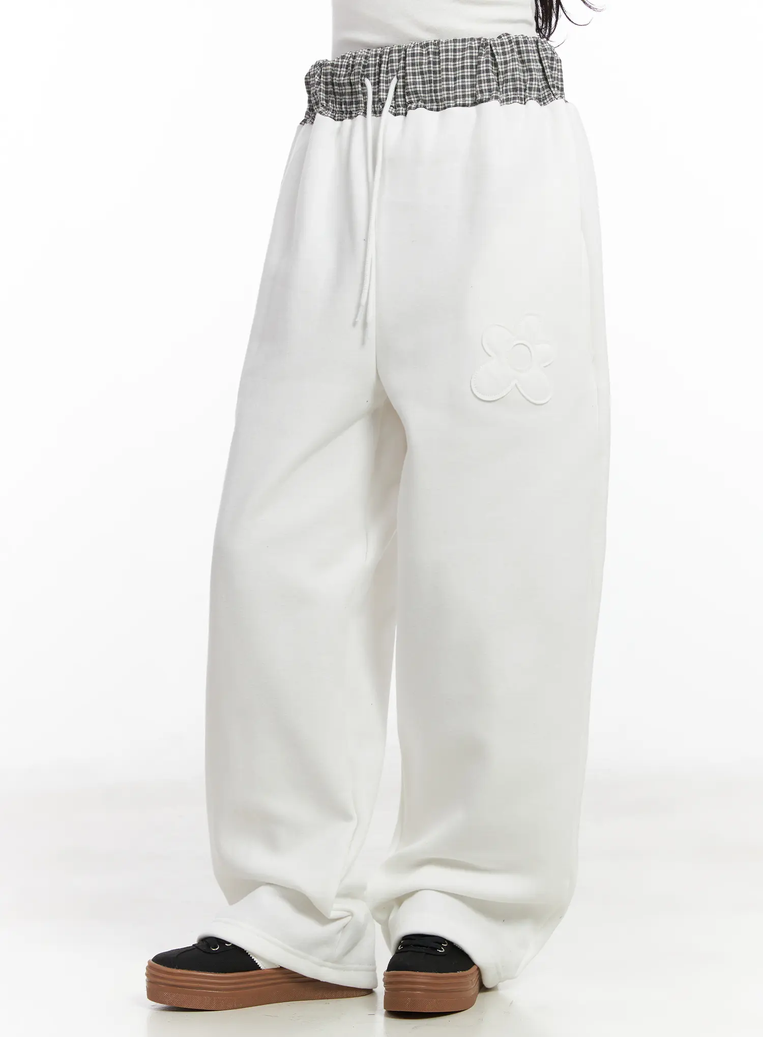 Plaid Trim Sweatpants CN527