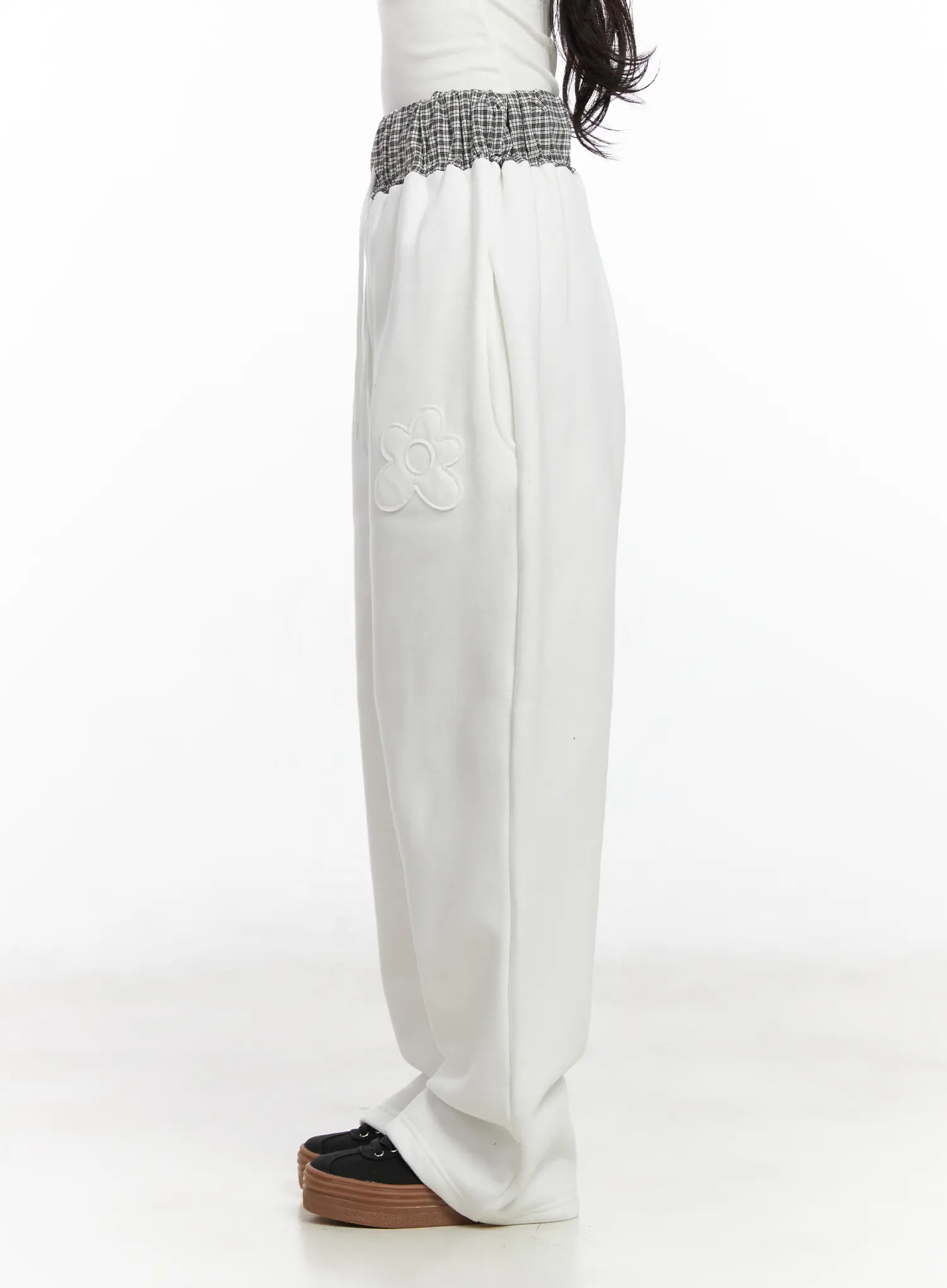 Plaid Trim Sweatpants CN527 - Image 6