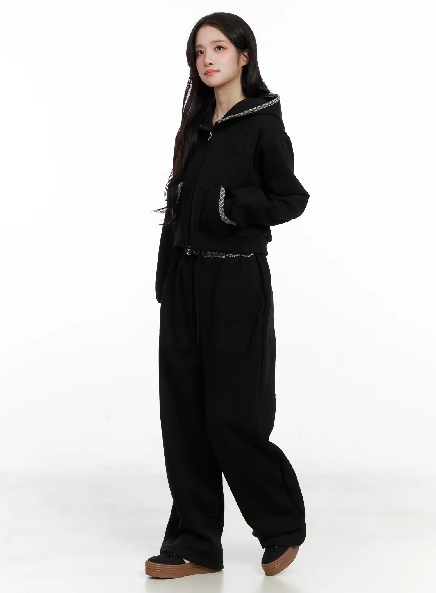 Plaid Trim Sweatpants CN527 - Image 8