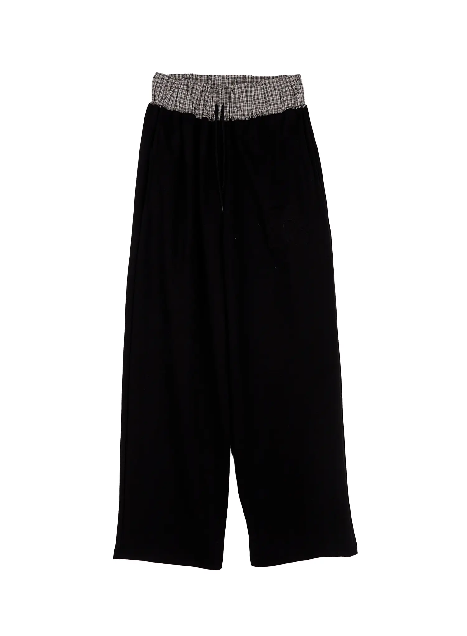 Plaid Waist Wide Leg Sweatpants CS530 - Image 9
