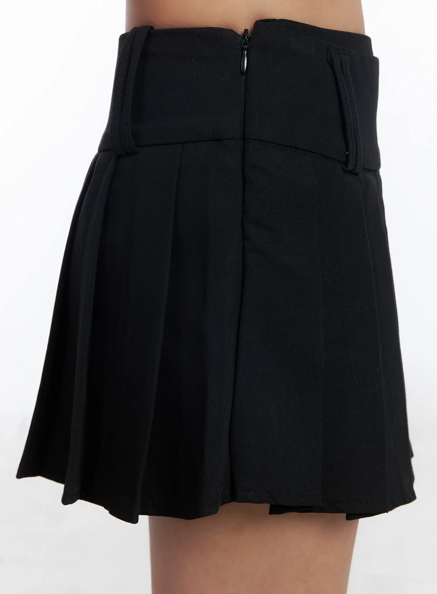 Pleated Button Mini Skirt CM520 - Image 4